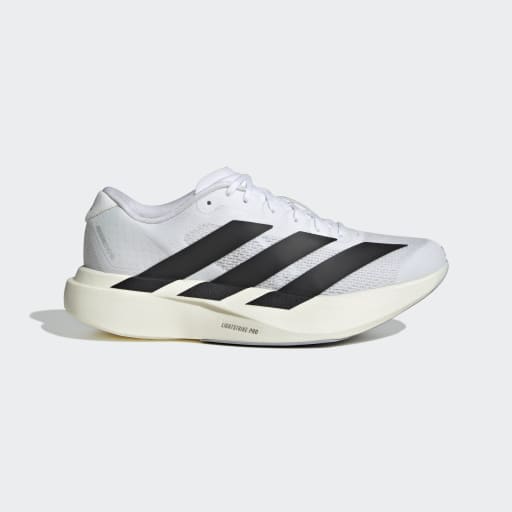 Adidas Women's Adizero Evo SL Running Shoes - White/Black/White | Lightweight & Breathable for Marathon Training & Road Running