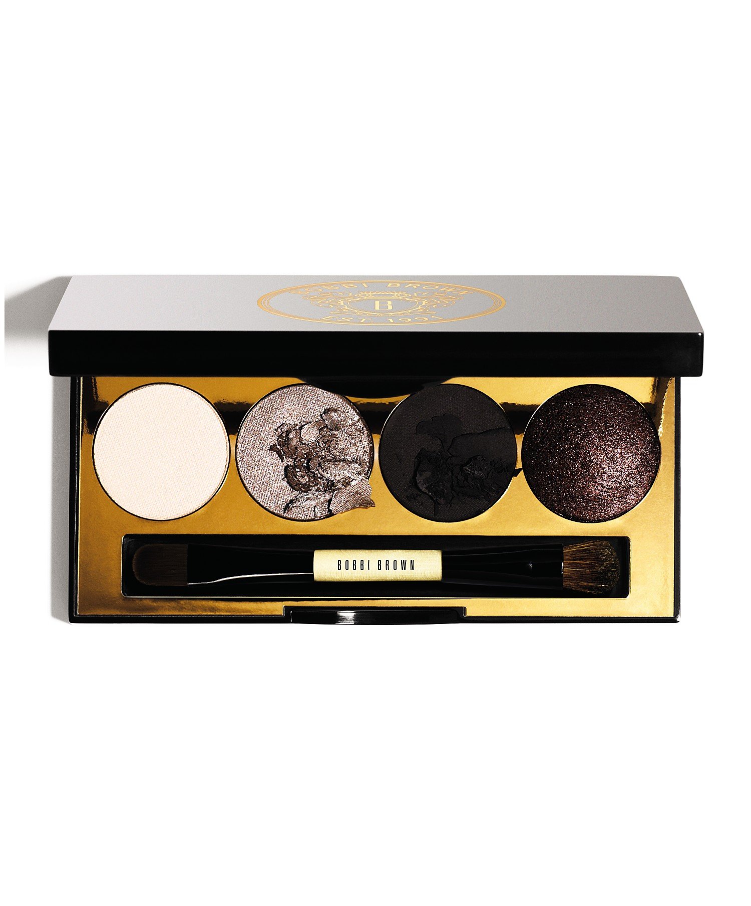 BOBBI BROWN Smoldering Eye Palette - Ivory, Heather Lilac, Charcoal & Port-Nib | Professional Eyeshadow Set for Smoky Eye Makeup & Evening Looks