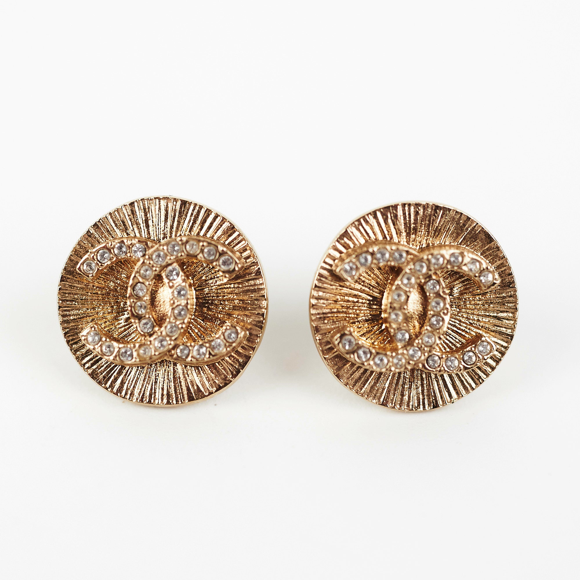 Chanel Round Gold Earrings for Women - Luxury Fashion Jewelry Gift for Birthday, Anniversary & Special Occasions | Elegant Party & Evening Wear Accessories