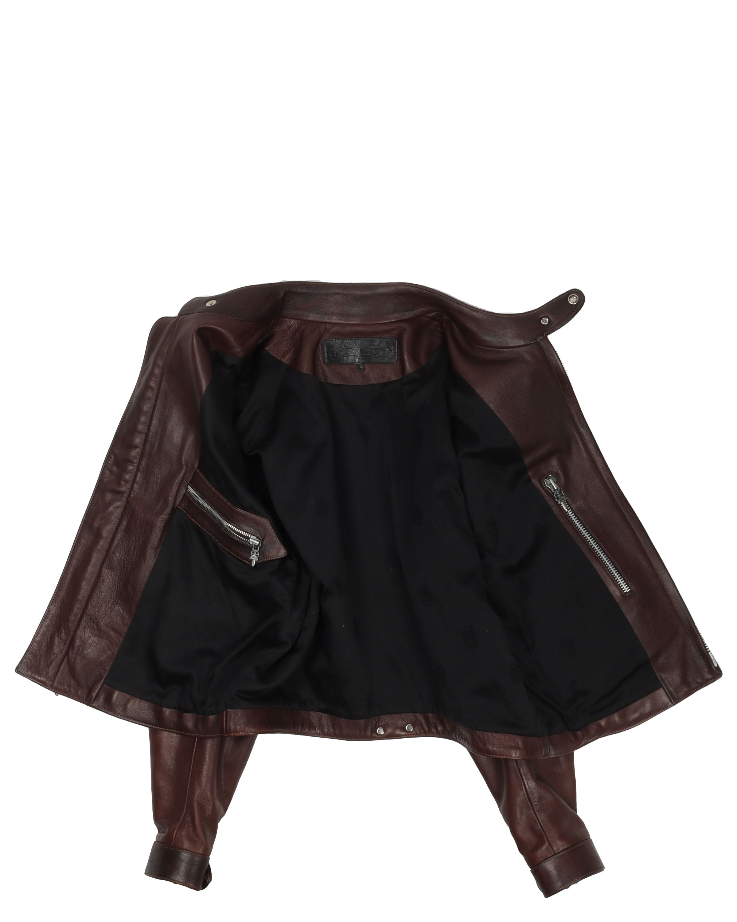 1 of 1 Genuine Brown Leather Motorcycle Jacket for Men - Premium Biker Riding Gear for Harley & Cruiser Riders - Perfect for Road Trips & Motorcycle Events