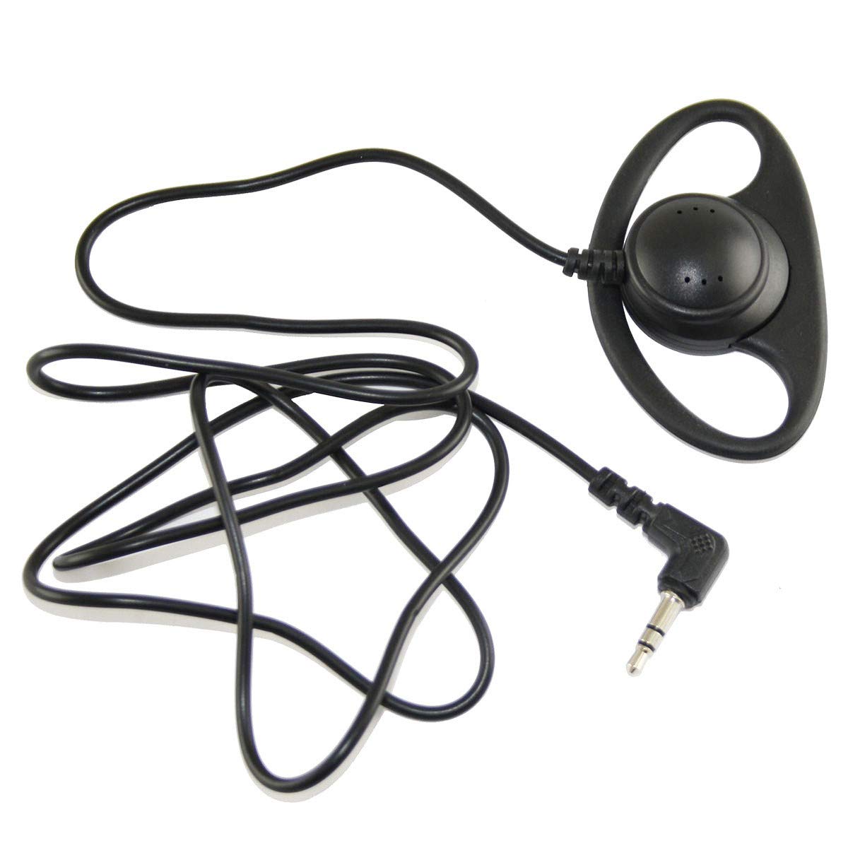 EXMAX 3.5mm Single Ear Hook Headphones - 10 Pack Mono D-Shape Ear Clip Headset for Tour Guide Systems, Audio Devices & Tablets - Perfect for Tour Guides, Call Centers & Hands-Free Listening
