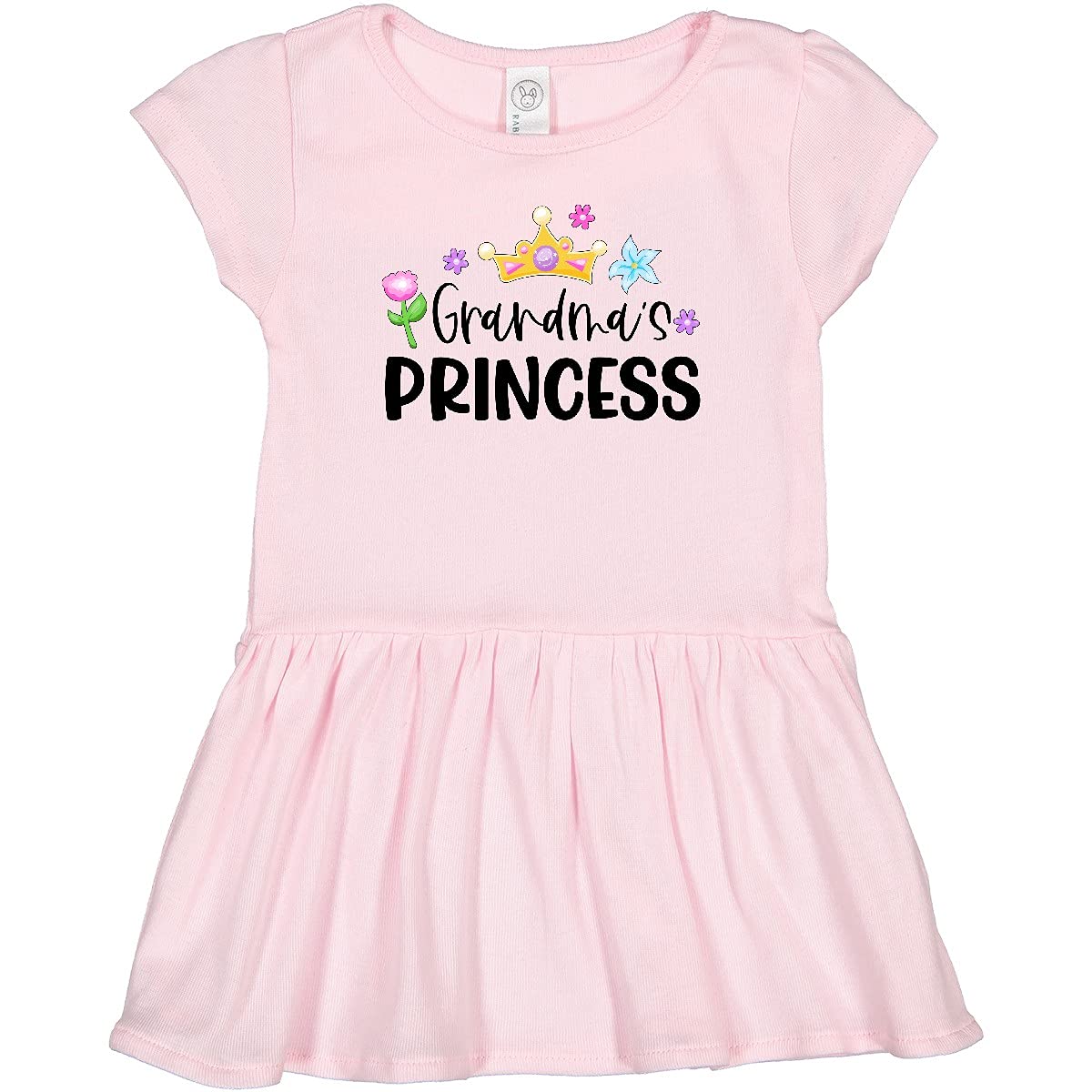 Princess Crown & Flowers Toddler Dress - Perfect for Birthday & Party