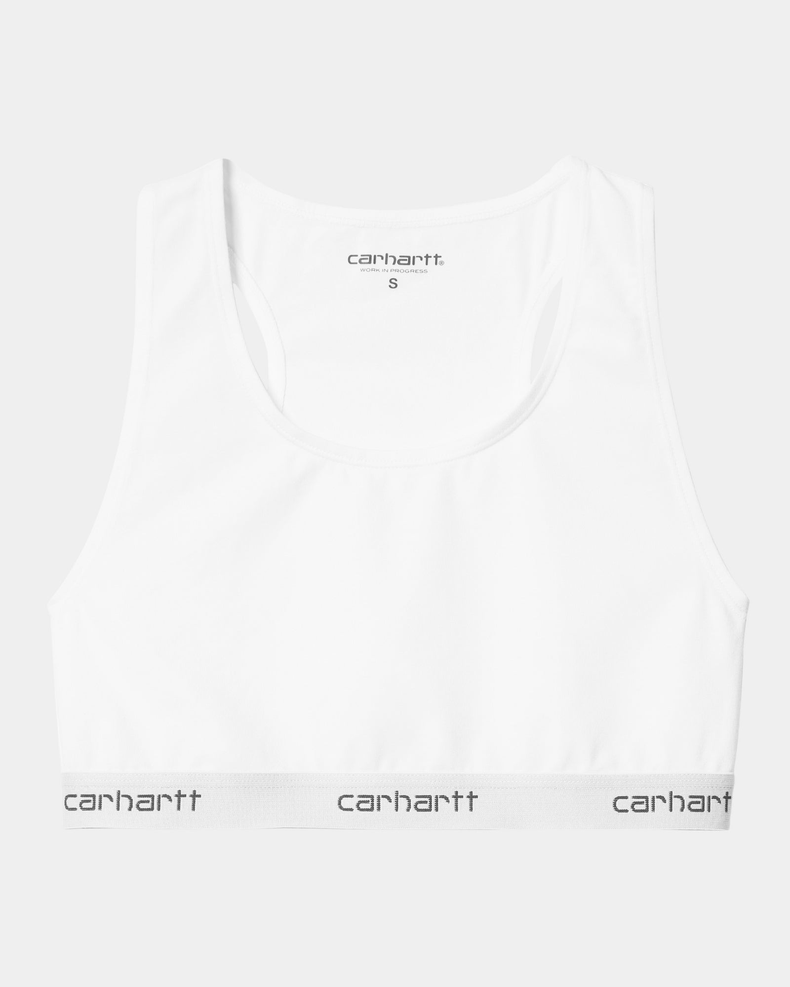 Script Racer Tank Top - Women's White Athletic Workout Shirt | Perfect for Gym, Running & Casual Summer Outfits