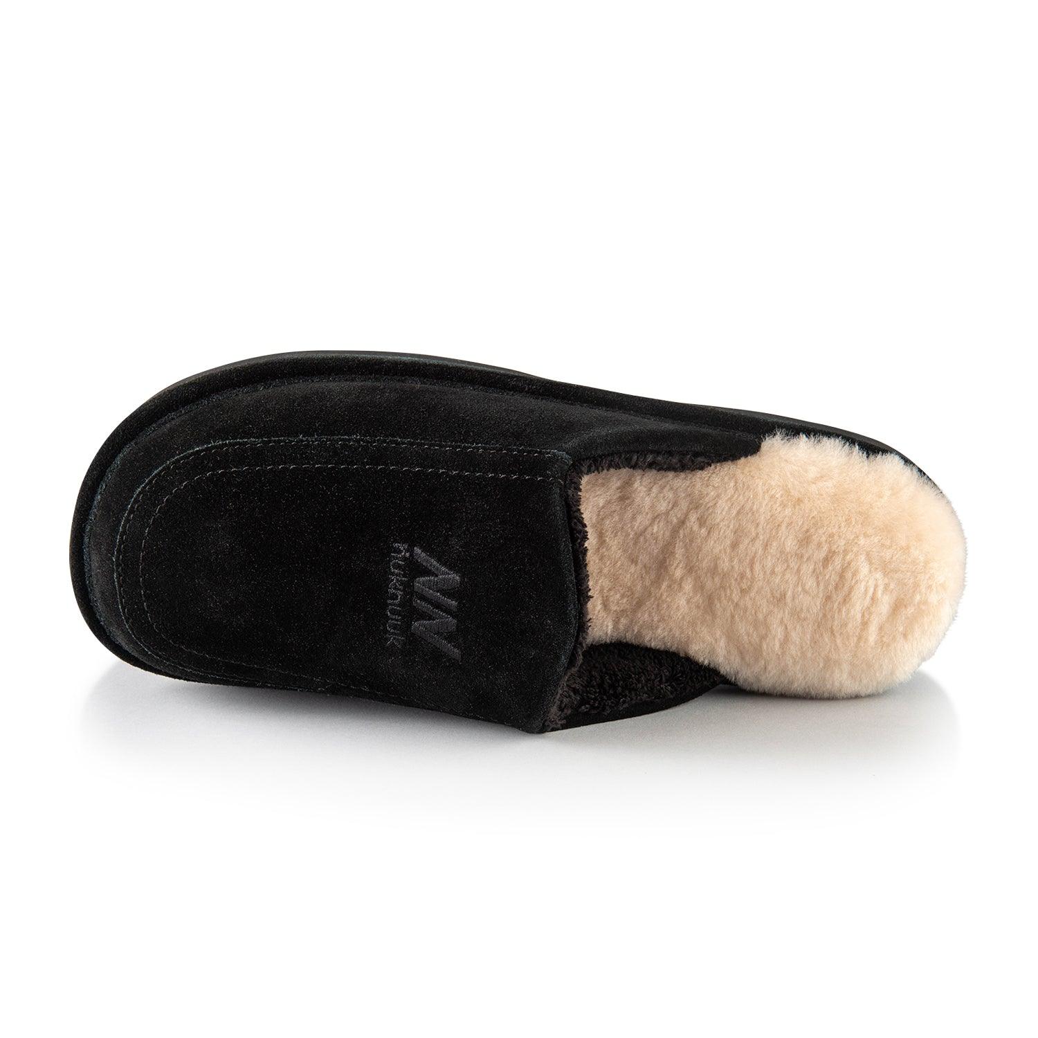 Men's Comfortable Black Slippers for Todd - Soft Indoor House Shoes for Relaxing at Home, Lounging & Casual Wear