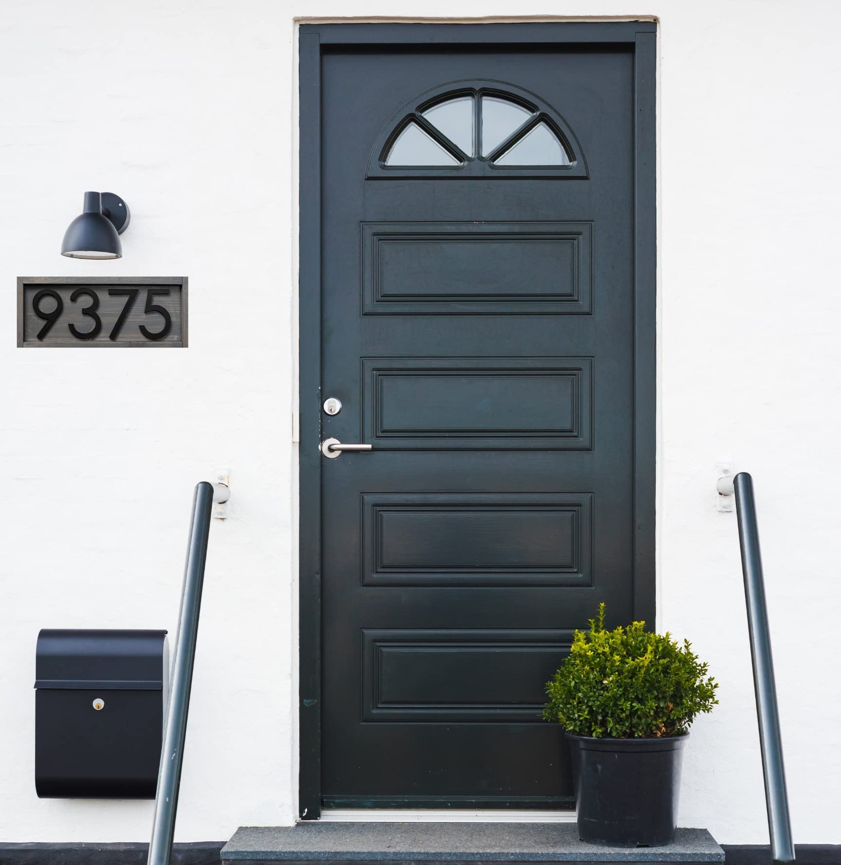 Modern Outdoor Address Plaque - Customizable Yard Sign with 1-5 Numbers - Waterproof & Durable - Perfect for House, Mailbox, or Garden Decoration