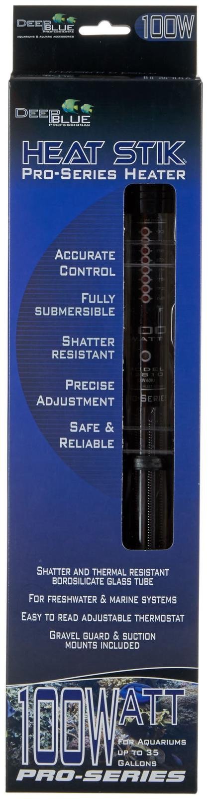 ADB12810 100W Quartz Heater for Aquarium - Submersible Fish Tank Water Heater with Adjustable Thermostat | Perfect for Tropical Fish, Saltwater & Freshwater Tanks