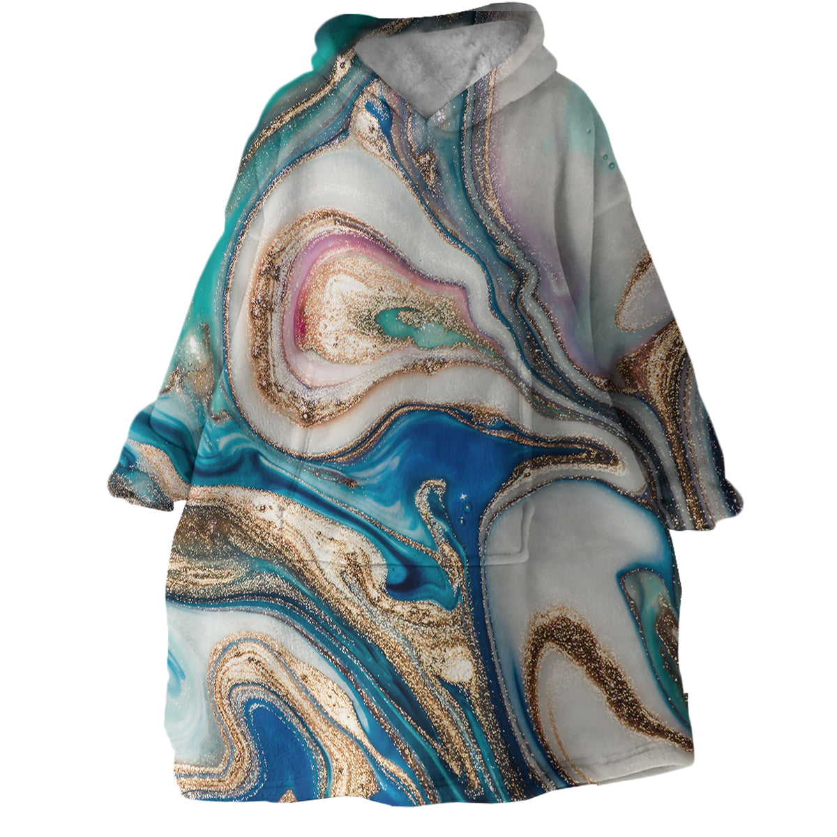 Cozy Copacabana Wearable Blanket Hoodie - Soft Fleece Sherpa Hooded Blanket for Women & Men - Perfect for Lounging, Camping & Cold Weather Comfort