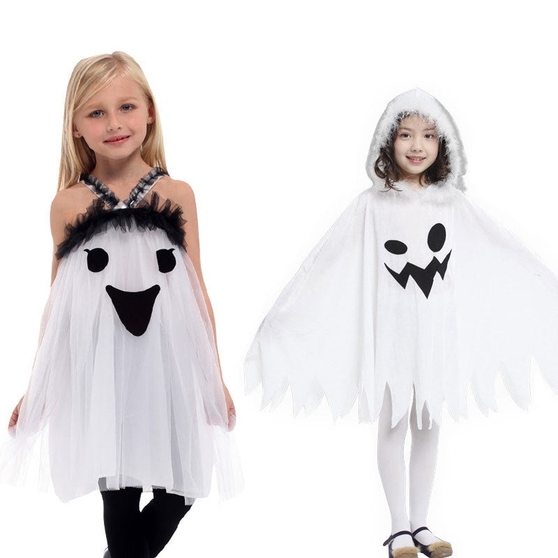 White Hooded Ghost Costume for Halloween - Spooky Dress for Women & Girls - Perfect for Halloween Parties & Trick or Treating