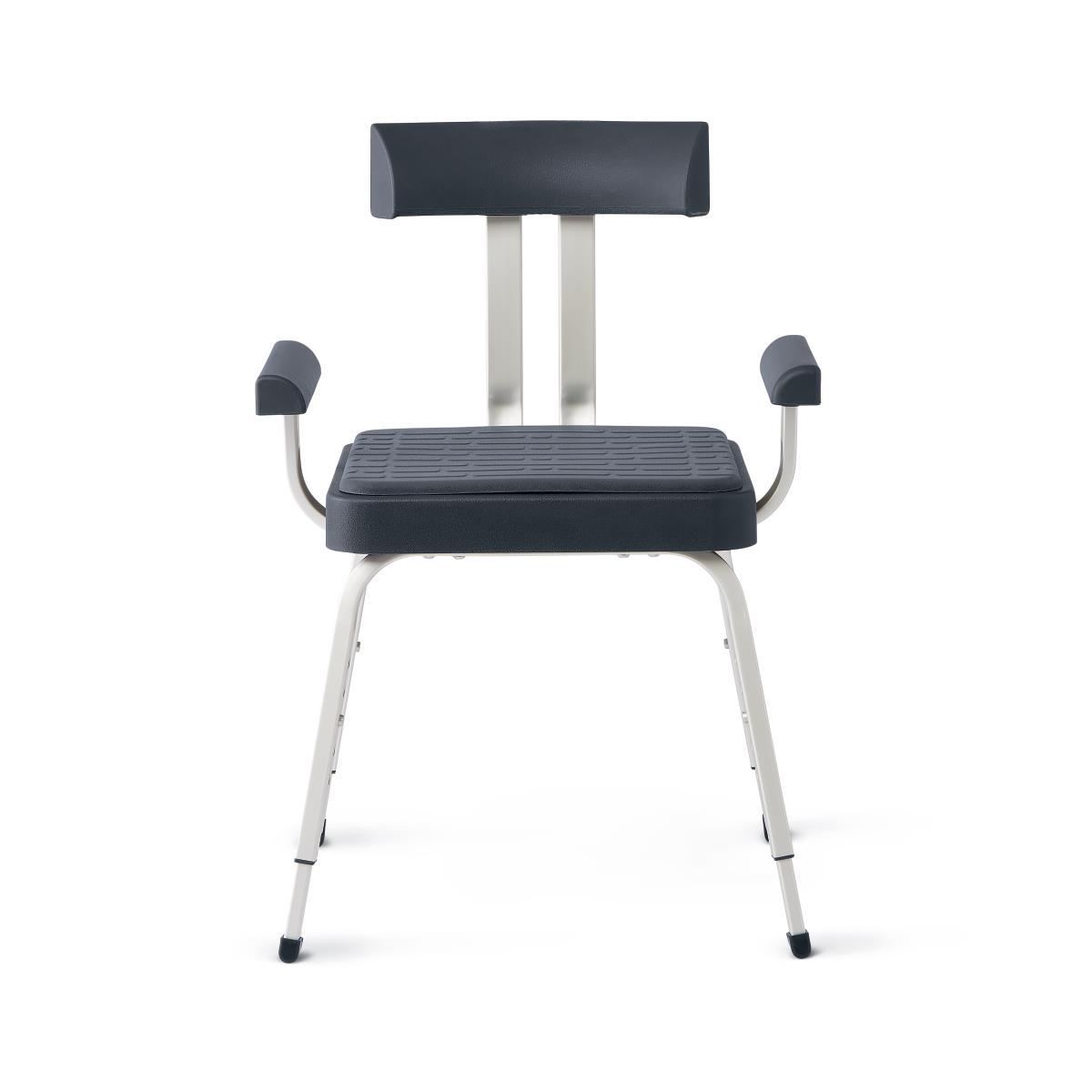 Medline Momentum Shower Chair - Adjustable Height Bath Seat with Non-Slip Rubber Tips, Sturdy Frame for Elderly & Disabled - Safe Shower Bench for Bathroom Safety & Mobility Assistance