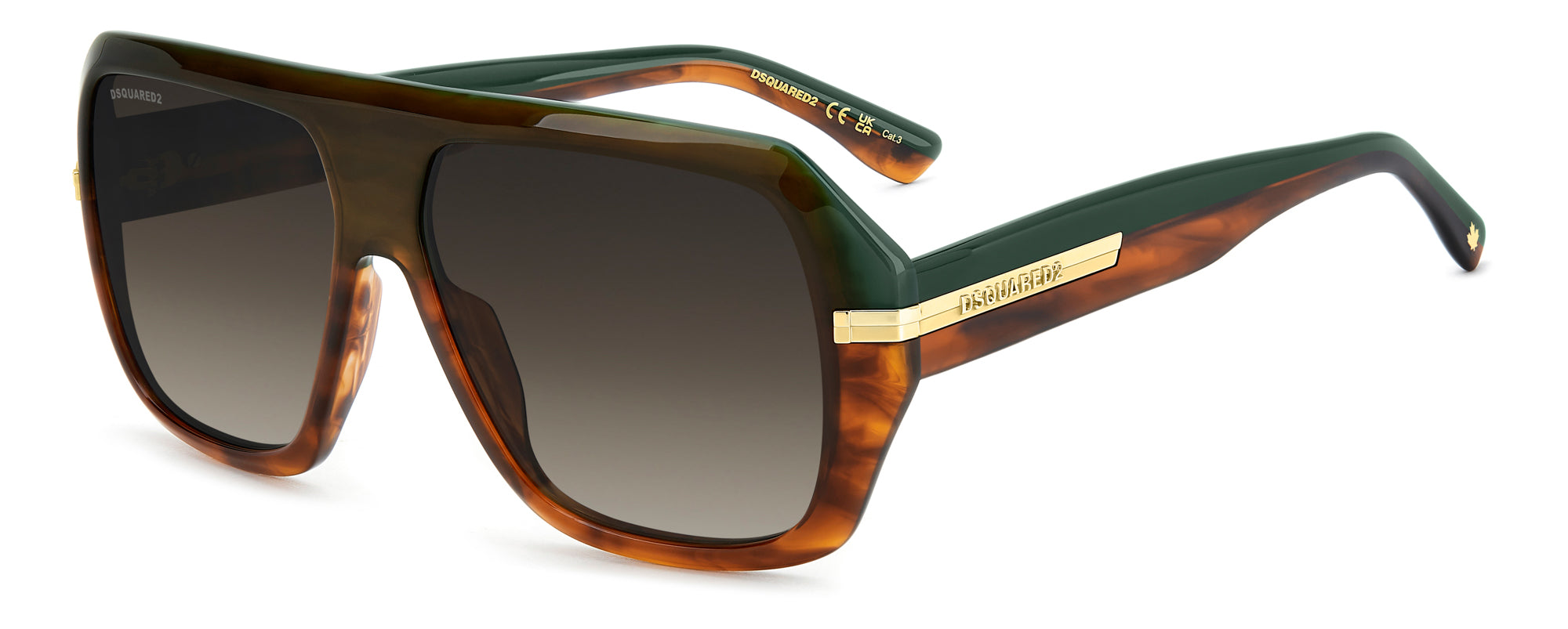 DSQUARED2 D2 0160/S Sunglasses - Polarized UV Protection Aviator Style for Men & Women | Perfect for Driving, Beach & Outdoor Activities