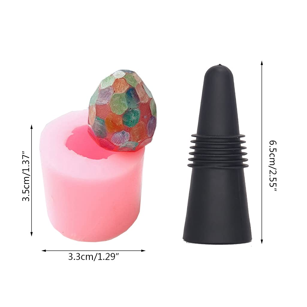 Epoxy Resin Wine Stopper Silicone Mold - DIY Wine Cork Topper Maker for Beverage Bottle Sealing | Durable Crafting Tool for Homemade Wine Decorations | Perfect for Wine Lovers, DIY Gifts & Home Bar Accessories