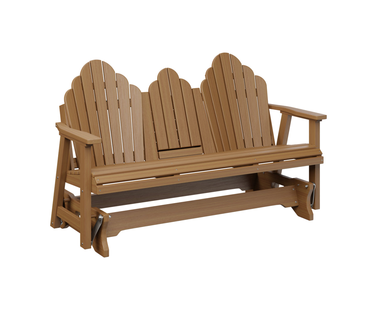Berlin Gardens Cozi Back 3-Seat Porch Swing Glider with Cup Holder Console - Perfect for Outdoor Patio, Deck, Garden Relaxation