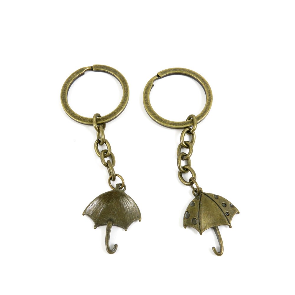 Stylish Keychain for Keys - Fashion Jewelry Keyring with Umbrella Charm - Bulk Wholesale Key Tags for Car, Home & Office Use - Perfect Gift for Women & Men (S5GD7)