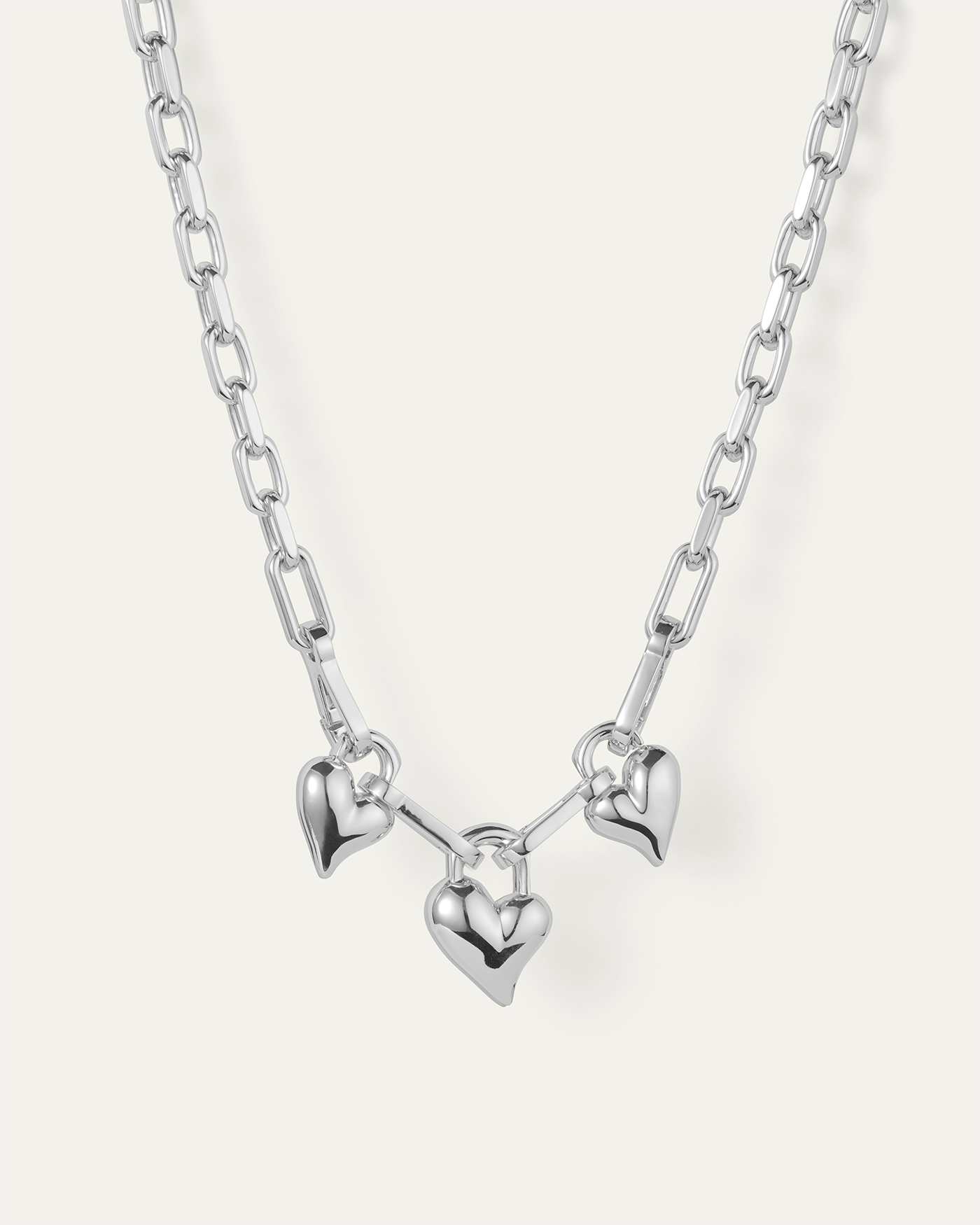 Triple Heart Padlock Pendant Necklace for Women - Elegant Layering Jewelry for Valentine's Day, Anniversary & Romantic Gifts