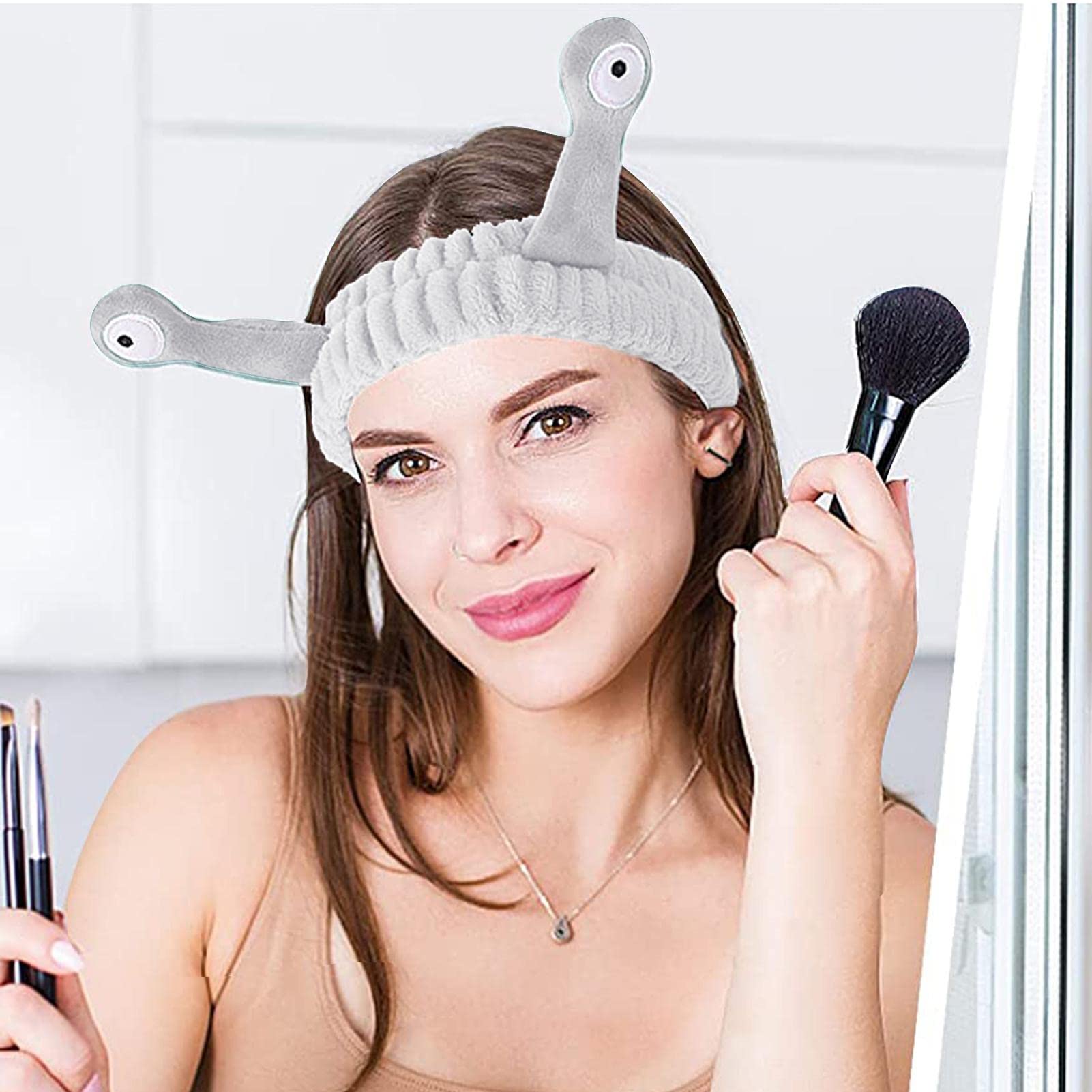 Snail Spa Headband for Women - Ultra Absorbent Skincare Headband for Face Washing, Makeup & Shower | Soft Facial Hair Band for Spa, Skincare & Beauty Routine | Perfect for Bath, Skincare & Relaxation at Home