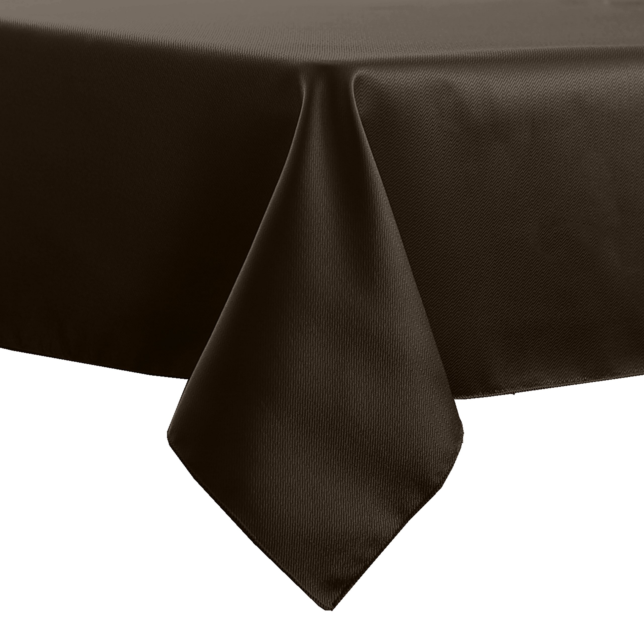 Chocolate Brown Herringbone Tablecloth 60x90 Inch for Dining & Events