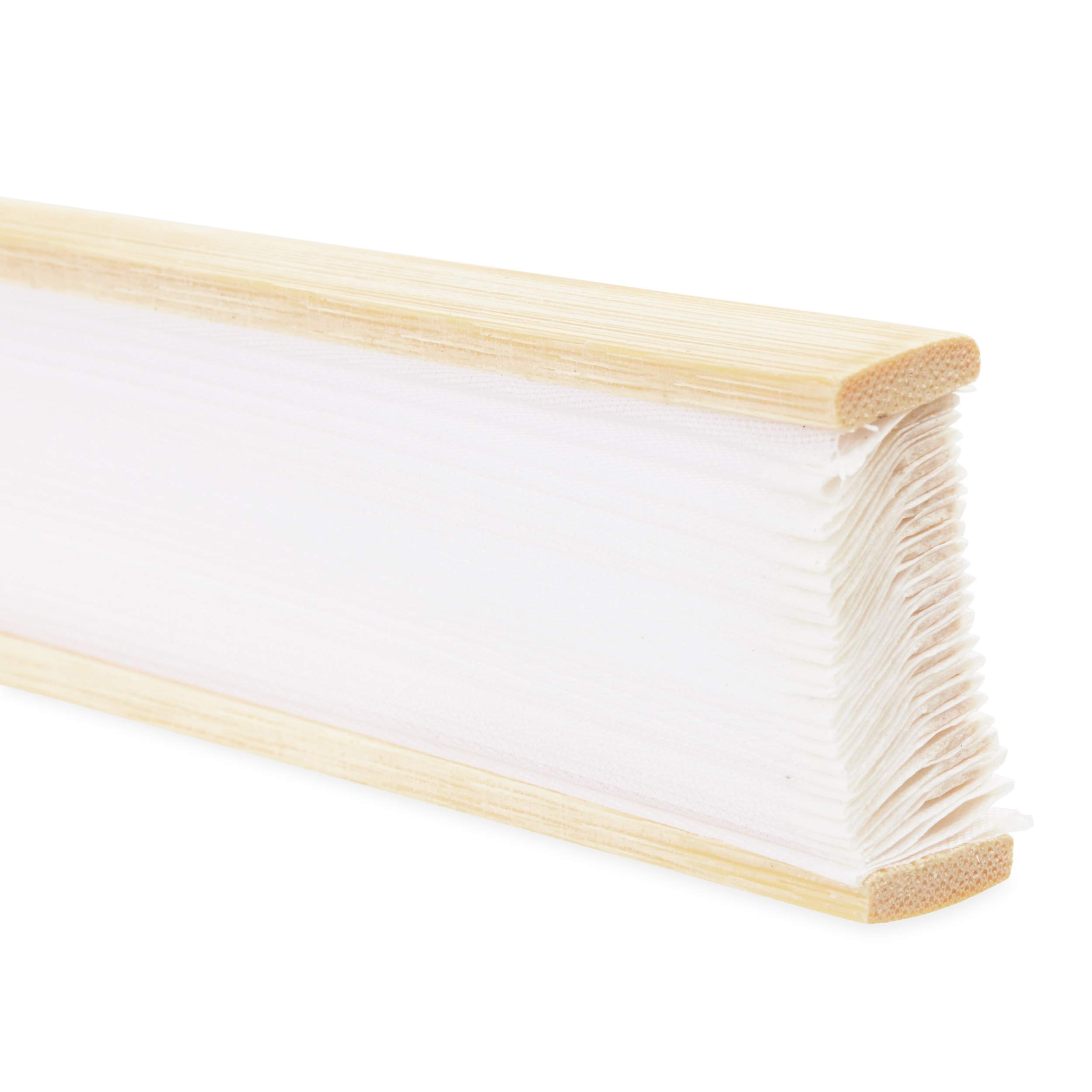 Juvale 12-Pack White Bamboo Folding Hand Fans - Natural Cooling Portable Fan for Summer, Weddings, Asian Decor & Costume Accessories