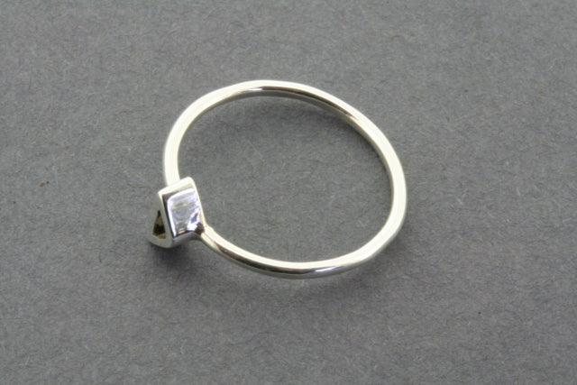 Elegant Triangle Ring for Women - Sterling Silver or Gold Plated Geometric Jewelry - Perfect for Everyday Wear, Gifts & Special Occasions