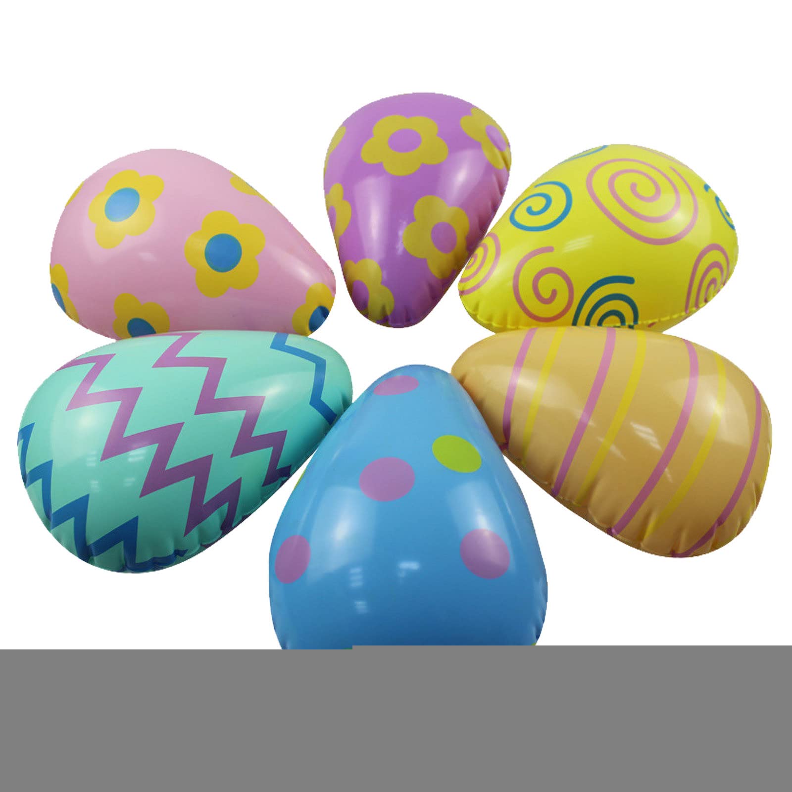 6PCS Easter Inflatable Egg Balloons - Colorful Easter Party Decorations for Home, Garden & Outdoor Celebrations - Perfect for Easter Egg Hunts, Spring Parties & Festive Decor