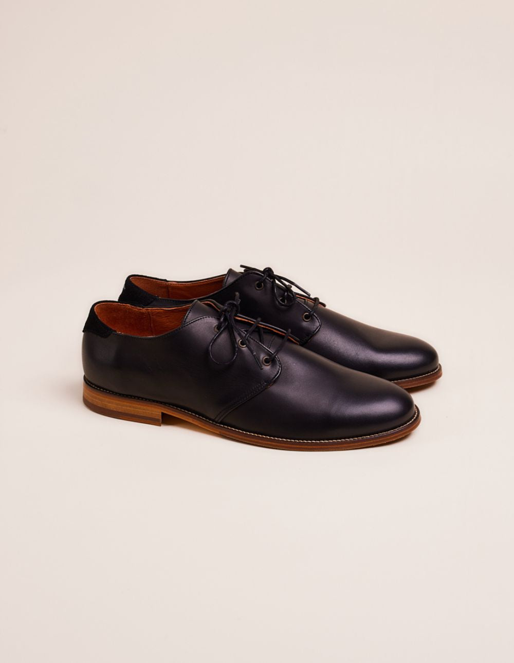 Alphonse Black and Speckled Leather Derby Shoes for Men - Stylish & Comfortable Formal & Casual Wear