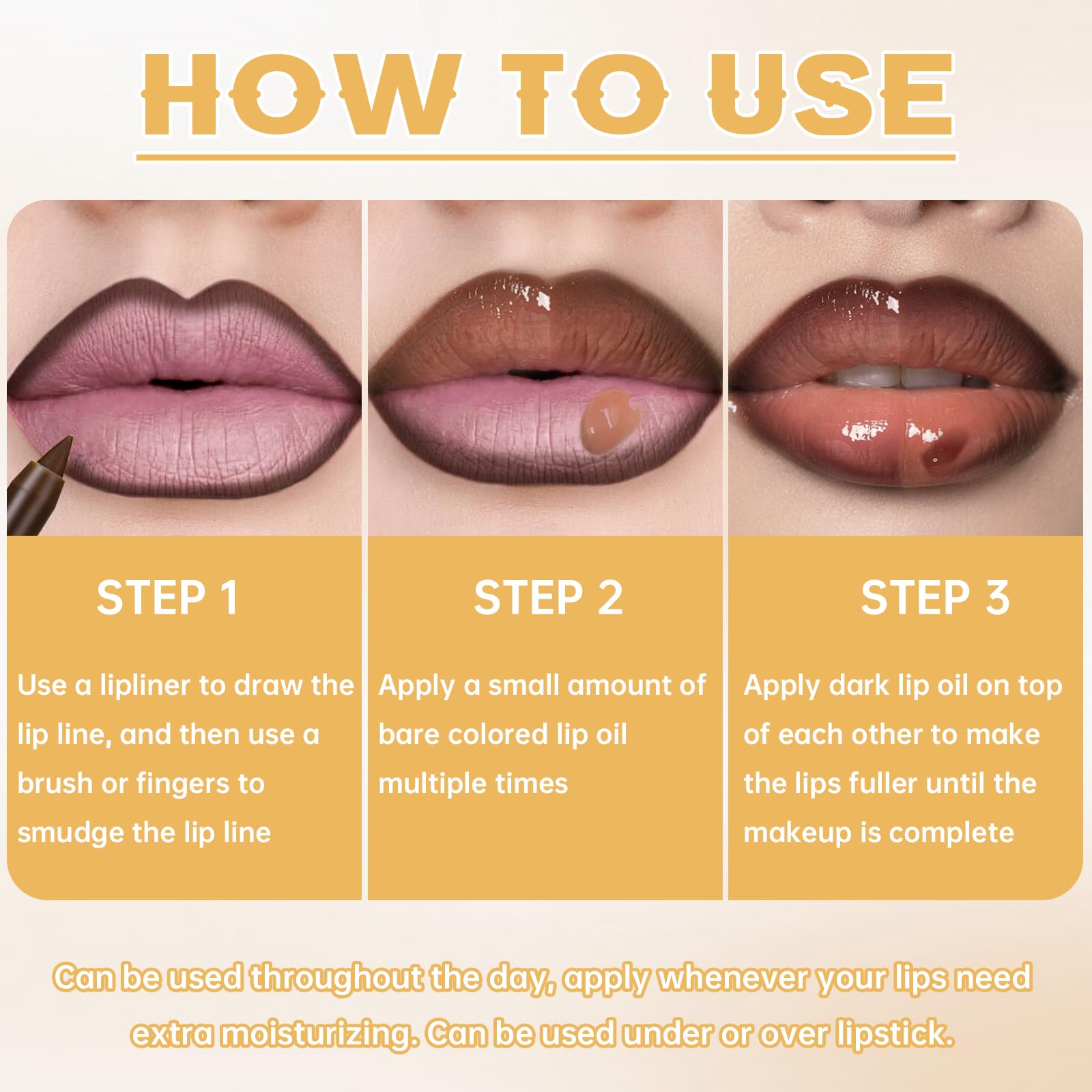 2 Colors Nourishing Lip Gloss Set - Hydrating Non-Sticky Plumping Lip Kit for Women | Natural Nude Tinted Lip Glow Oil, Moisturizing Lightweight Long-Wear Shiny Liquid Lipstick with Lip Liner Combo | Perfect for Daily Wear, Date Night & Special Occasions