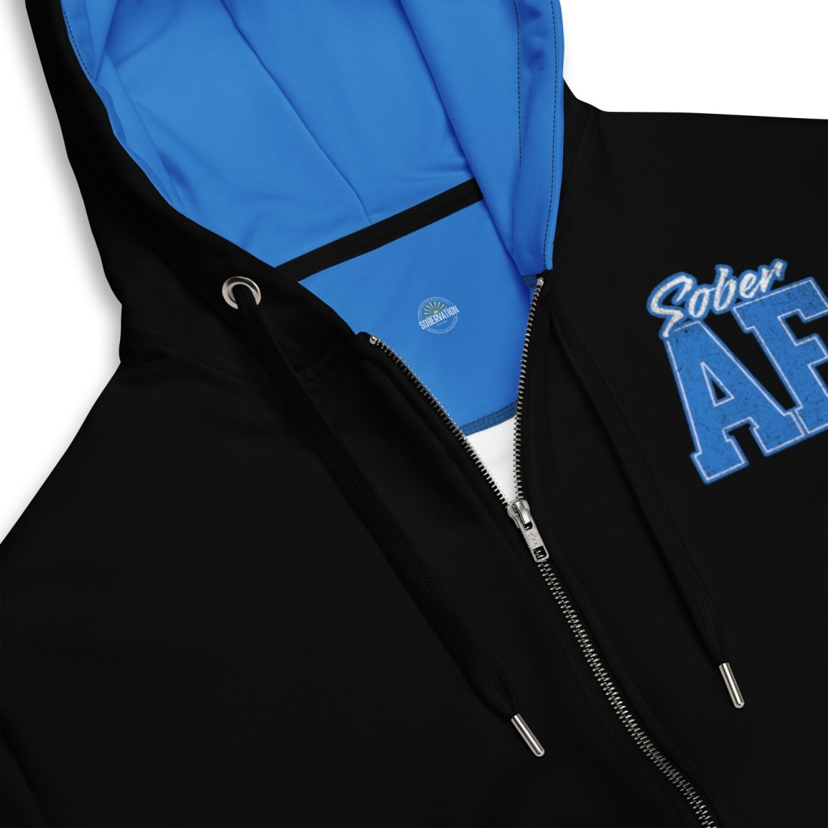 Sober AF Unisex Zip Hoodie - Stylish & Comfortable Pullover for Men & Women - Perfect for Casual Wear, Gym, and Outdoor Activities