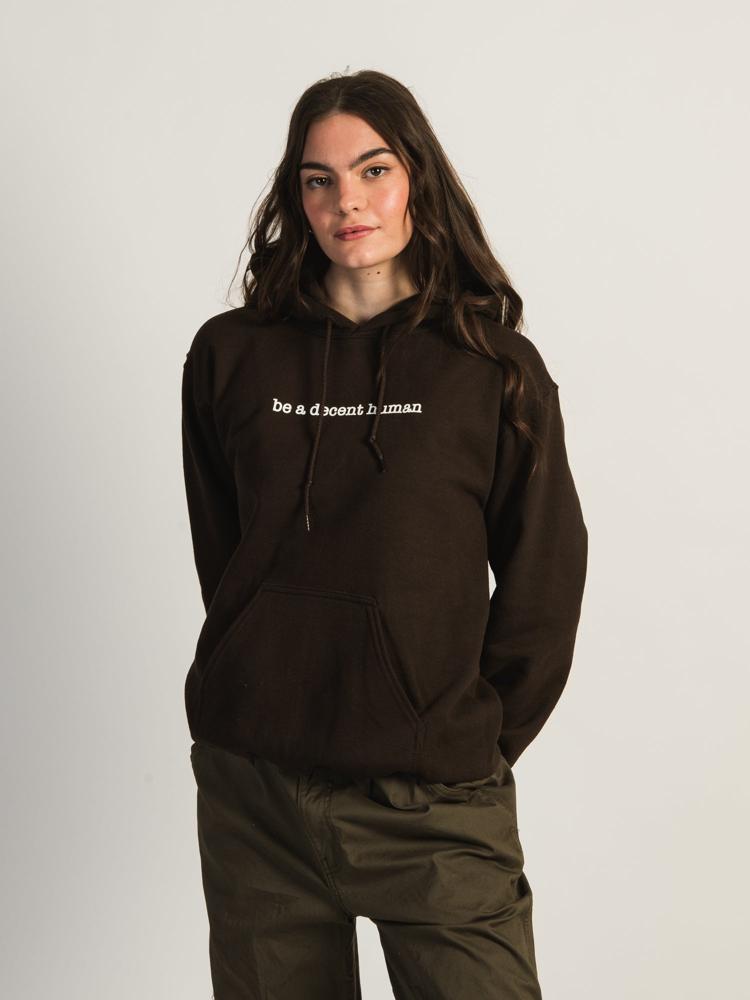 Barstool Sports Be a Decent Human Hoodie - Men's & Women's Pullover Sweatshirt for Casual Wear & Street Style