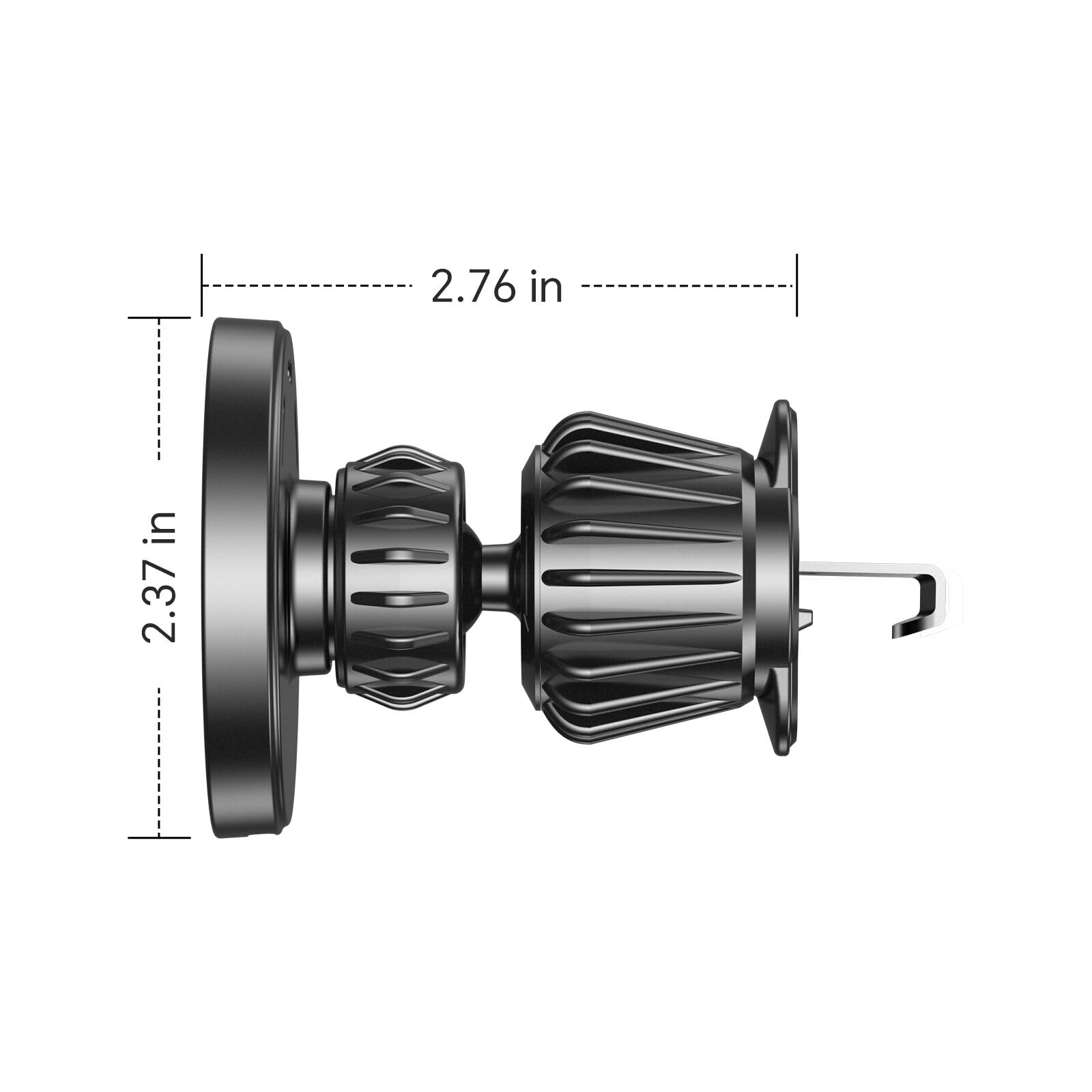 Magnetic Wireless Car Charger Mount for iPhone 16 Pro Max/15/14/13/12 - Strong MagSafe Holder with Dashboard & Vent Mount - Fast Charging Phone Stand for Driving, Commuting & Road Trips