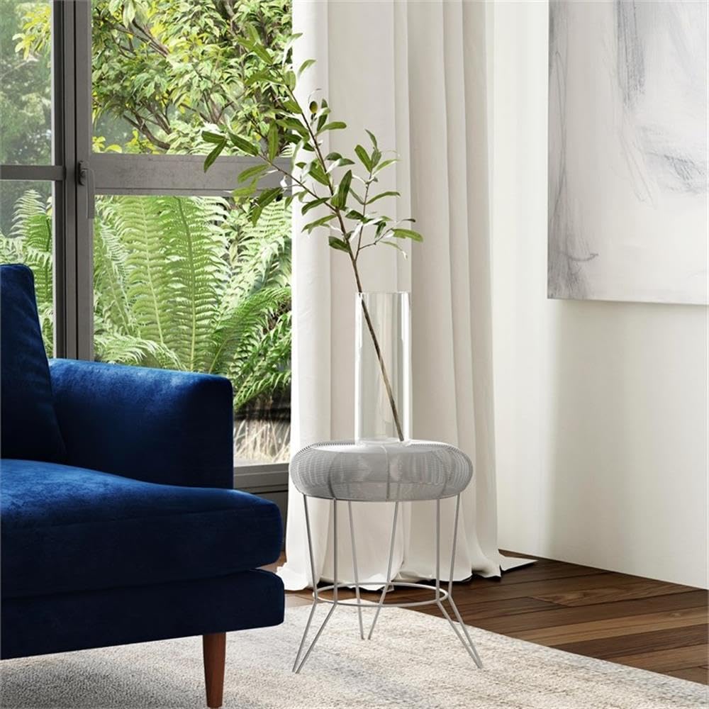 Butler Specialty Allen Dark Silver Wrought Iron Accent Table - Elegant Side Table for Living Room, Bedroom, or Office Decor