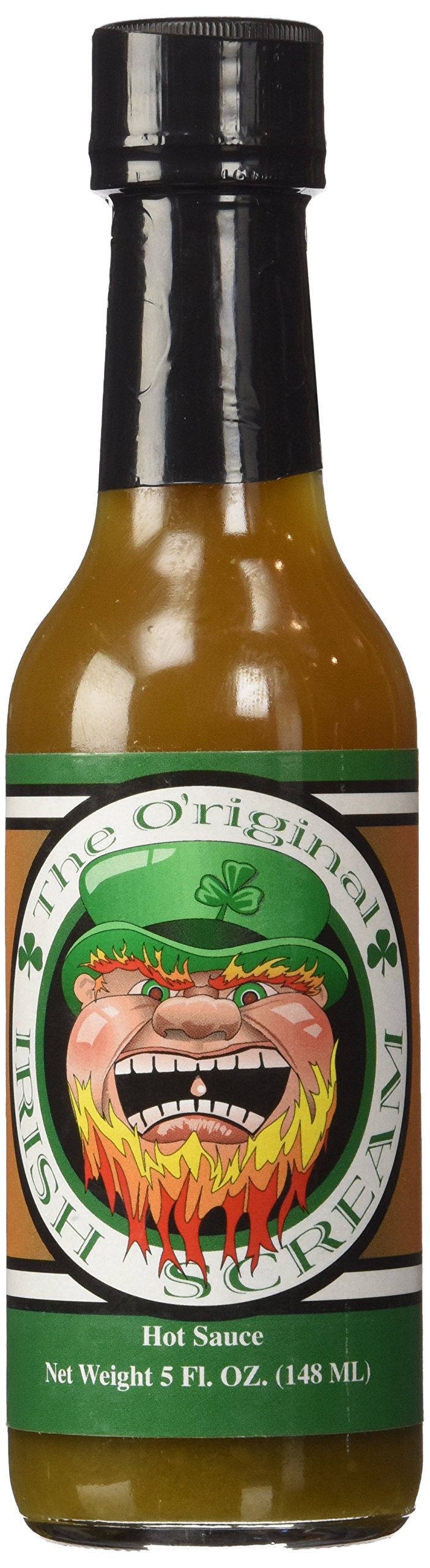 CaJohns The Original Irish Scream Jalapeno Hot Sauce - 5oz Bottle | Spicy Flavor Enhancer for Tacos, Wings, Burgers & More | Perfect for Cooking, Grilling & Gifting