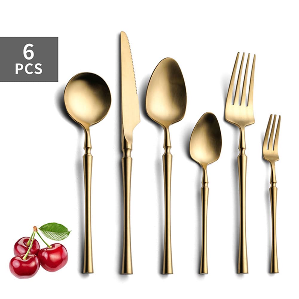 48-Piece Stainless Steel Silverware Set for 8 - Food Grade Flatware with Steak Knives, Spoons & Forks - Elegant Cutlery Set for Home, Office, Restaurant & Hotel - Dishwasher Safe Retro Design - Perfect for Dinner Parties, Weddings & Everyday Dining
