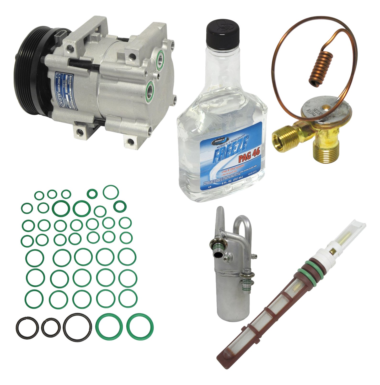 Universal Air Conditioner KT 1464 A/C Compressor & Component Kit - Replacement Parts for Car AC Repair & Maintenance - Perfect for DIY Mechanics & Auto Shops