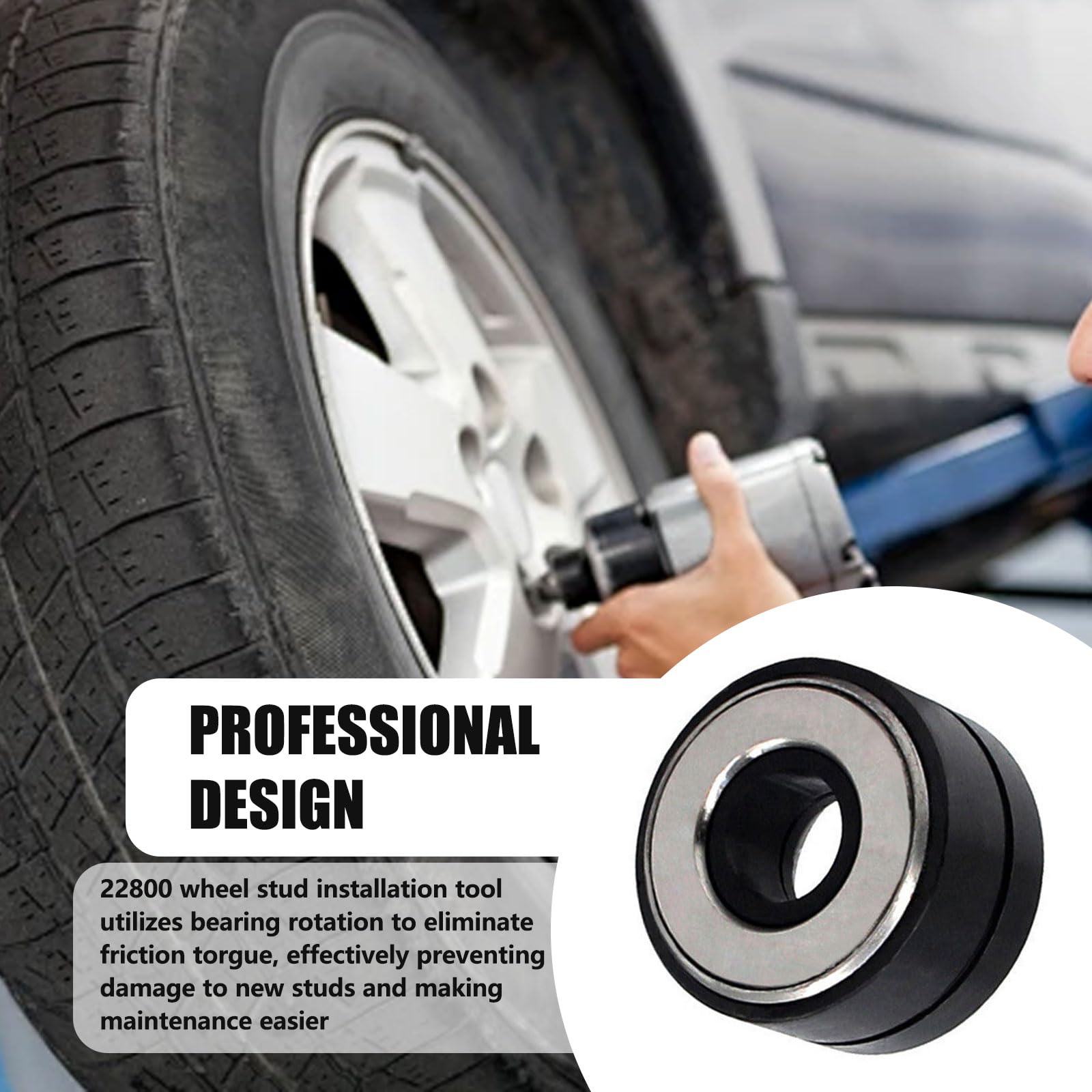 1 PC Universal Car Wheel Stud Installer Tool - Heavy Duty Bolt Installation & Metal Wheel Stud Replacer Kit for Most Vehicles (Black) | Perfect for DIY Auto Repair, Tire Changes & Wheel Maintenance