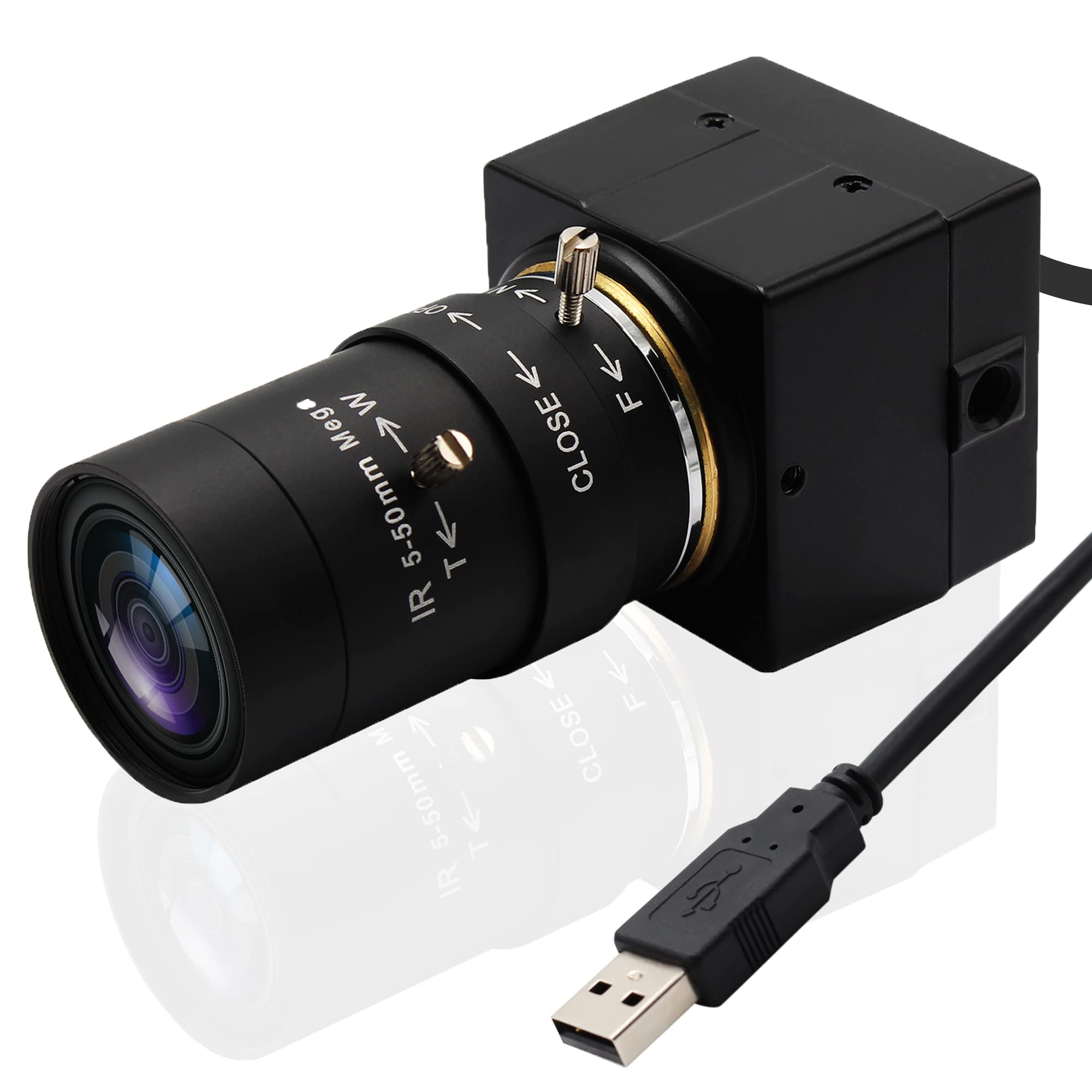 SVPRO 4K Ultra HD Webcam with 10X Optical Zoom & 5-50mm Varifocal Lens - 3840x2160@30fps Sony IMX415 Sensor USB Camera for PC, Laptop, Desktop - Perfect for Video Conferencing, Live Streaming & Online Classes