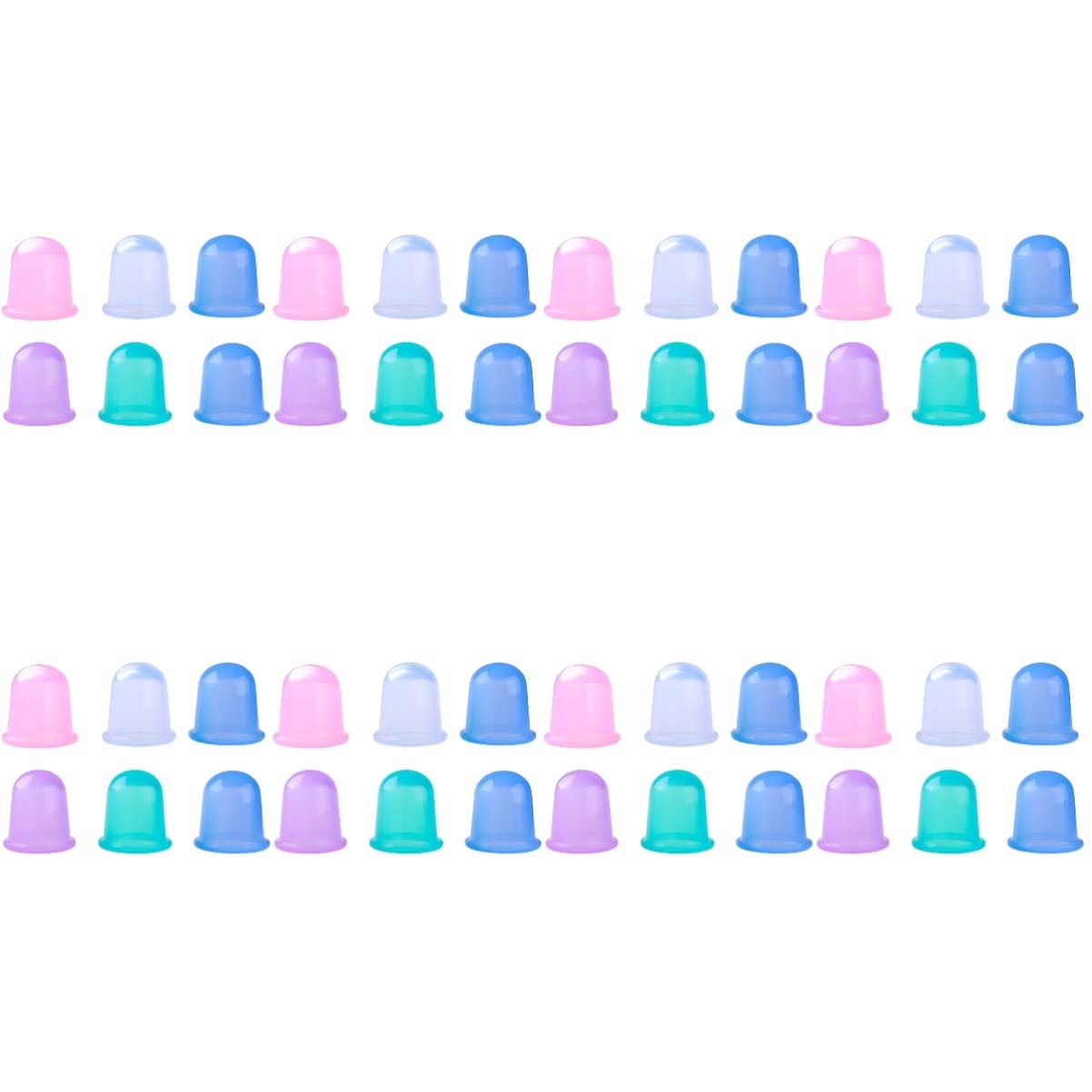 48-Piece Silicone Vacuum Massage Cupping Set - Chinese Cupping Therapy Kit for Pain Relief, Detox & Relaxation - Perfect for Home Spa, Muscle Recovery & Wellness Routine