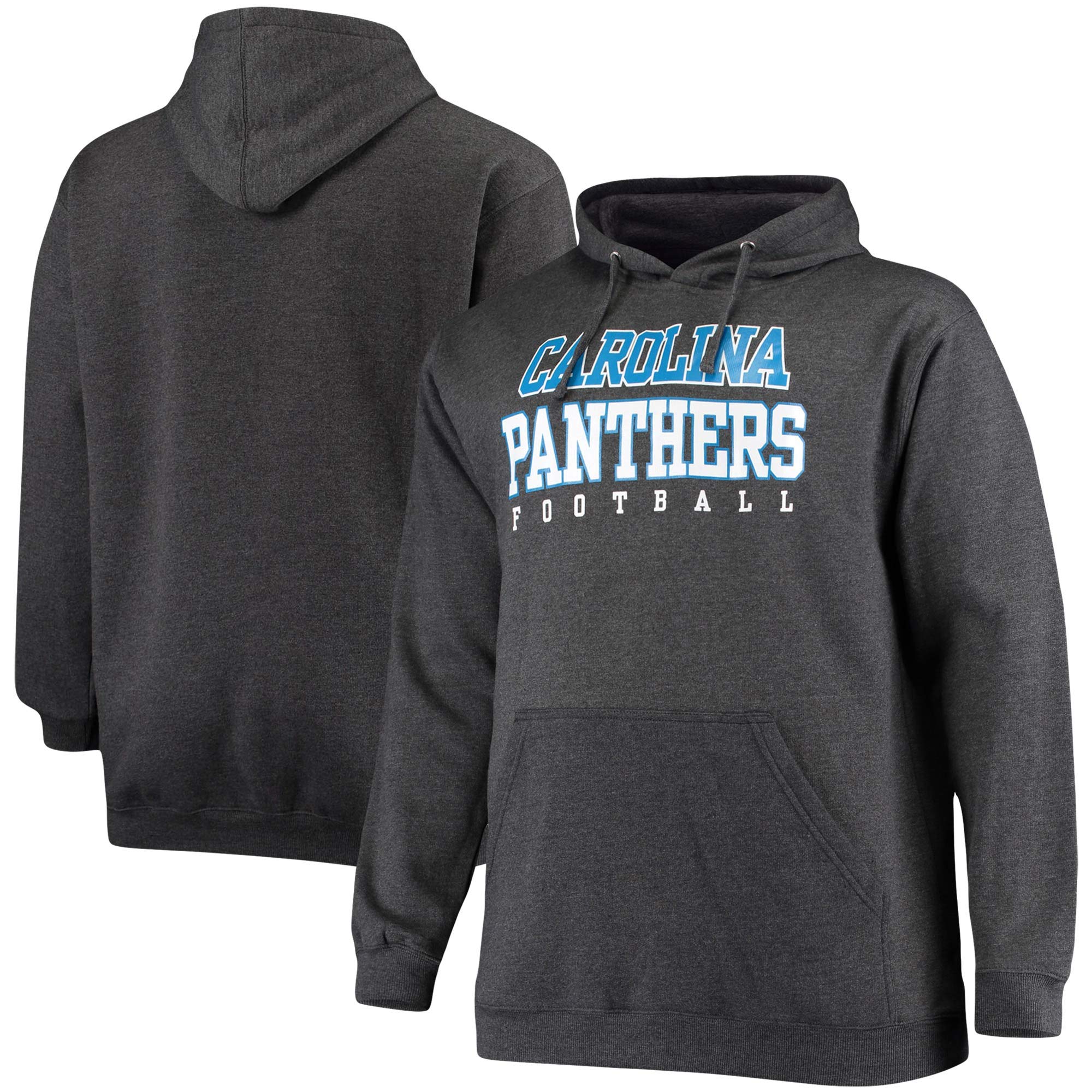 Fanatics Men's Heathered Charcoal Green Bay Packers Big & Tall Practice Pullover Hoodie - NFL Team Apparel for Game Day & Casual Wear