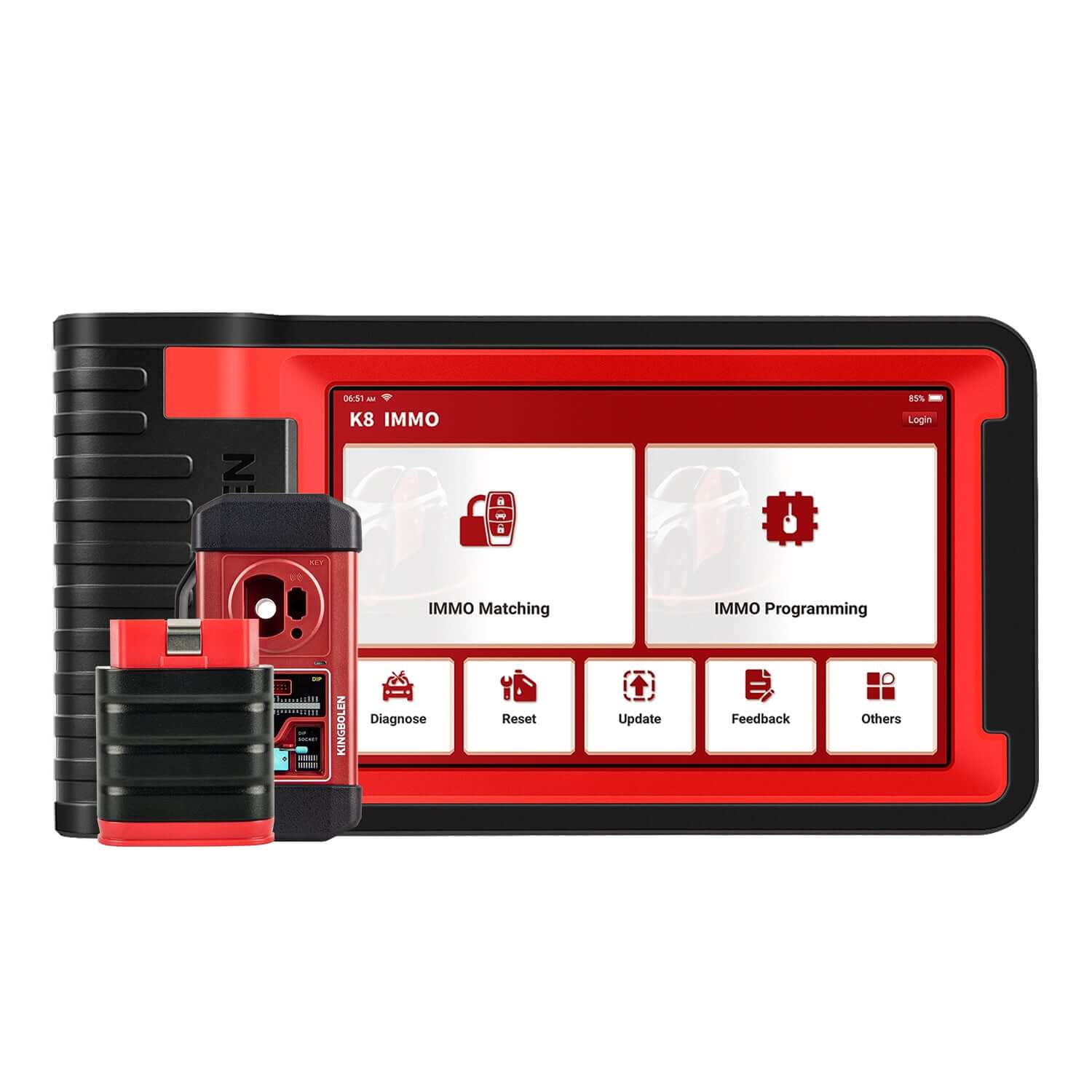 2025 KINGBOLEN K8 IMMO All System Car Diagnostic Tool - OBD2 Scanner with Key Programming, ECU Coding & Anti-Theft Functions | 24 Reset Services + 2 Years Free Updates | Perfect for Auto Repair Shops & DIY Mechanics