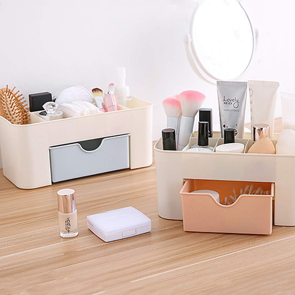 Plastic Makeup Organizer Box - Portable Jewelry & Nail Polish Storage Case for Necklaces, Earrings & Cosmetics | Perfect for Vanity, Bathroom Counter & Travel