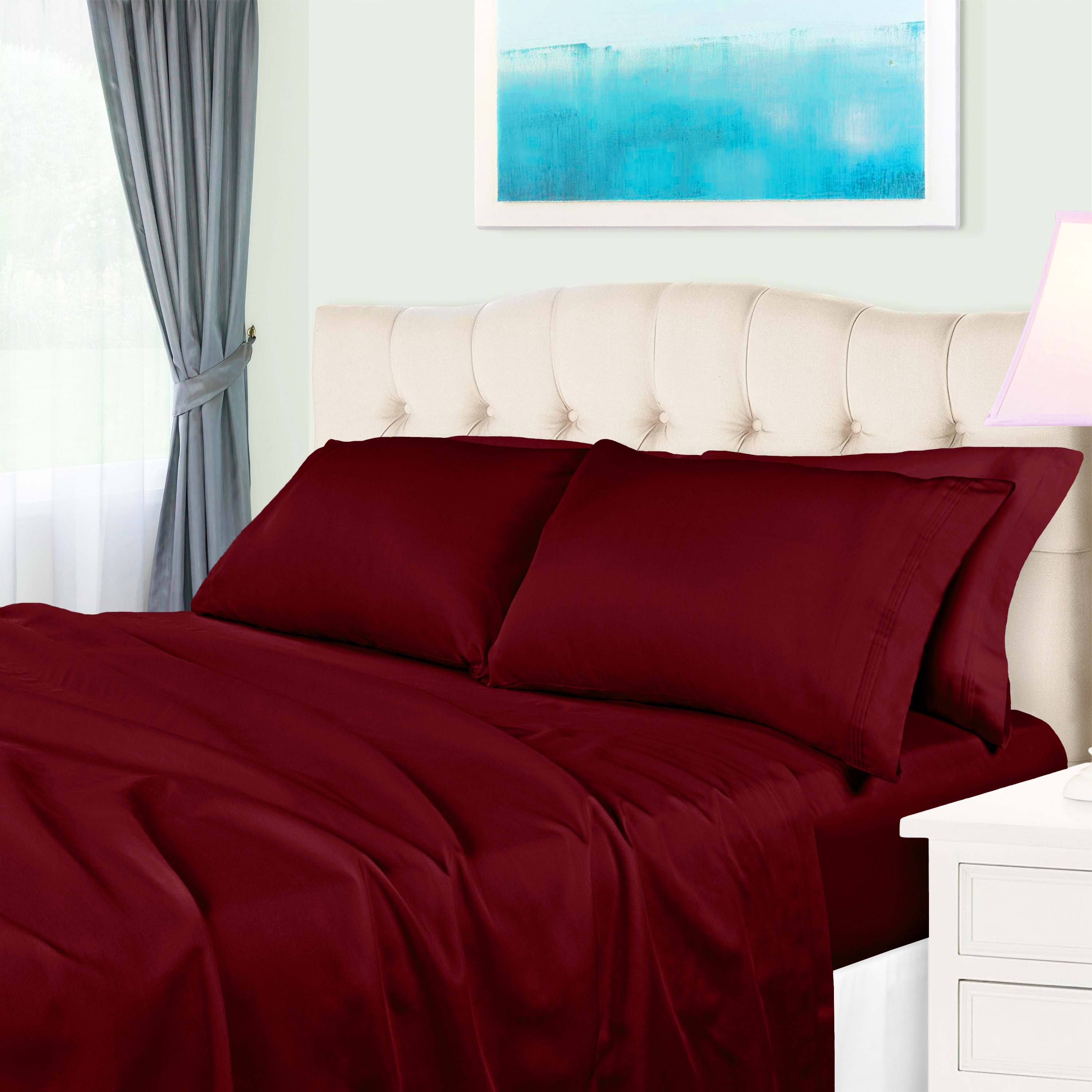 Premium 650 Thread Count Egyptian Cotton Sheet Set - Eco-Friendly, Breathable & Hypoallergenic - Perfect for Luxury Bedding & Hot Sleepers