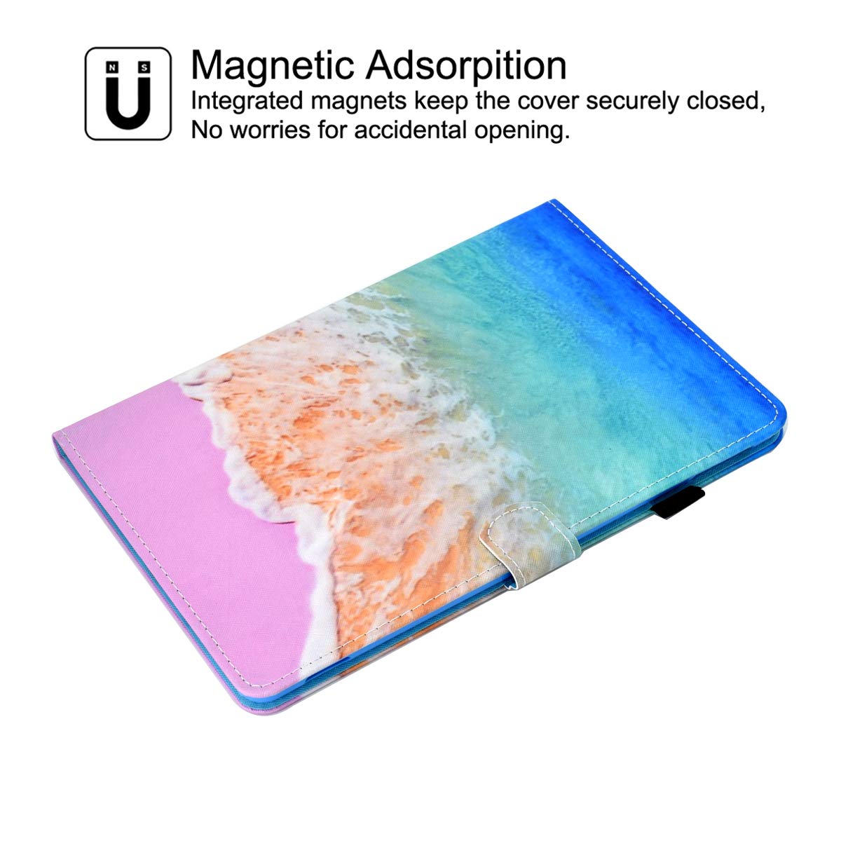 Premium Leather iPad 10.2 Case with Pencil Holder & Auto Sleep/Wake - Compatible with iPad 7th/8th/9th Gen, iPad Air 3 10.5 & iPad Pro 10.5