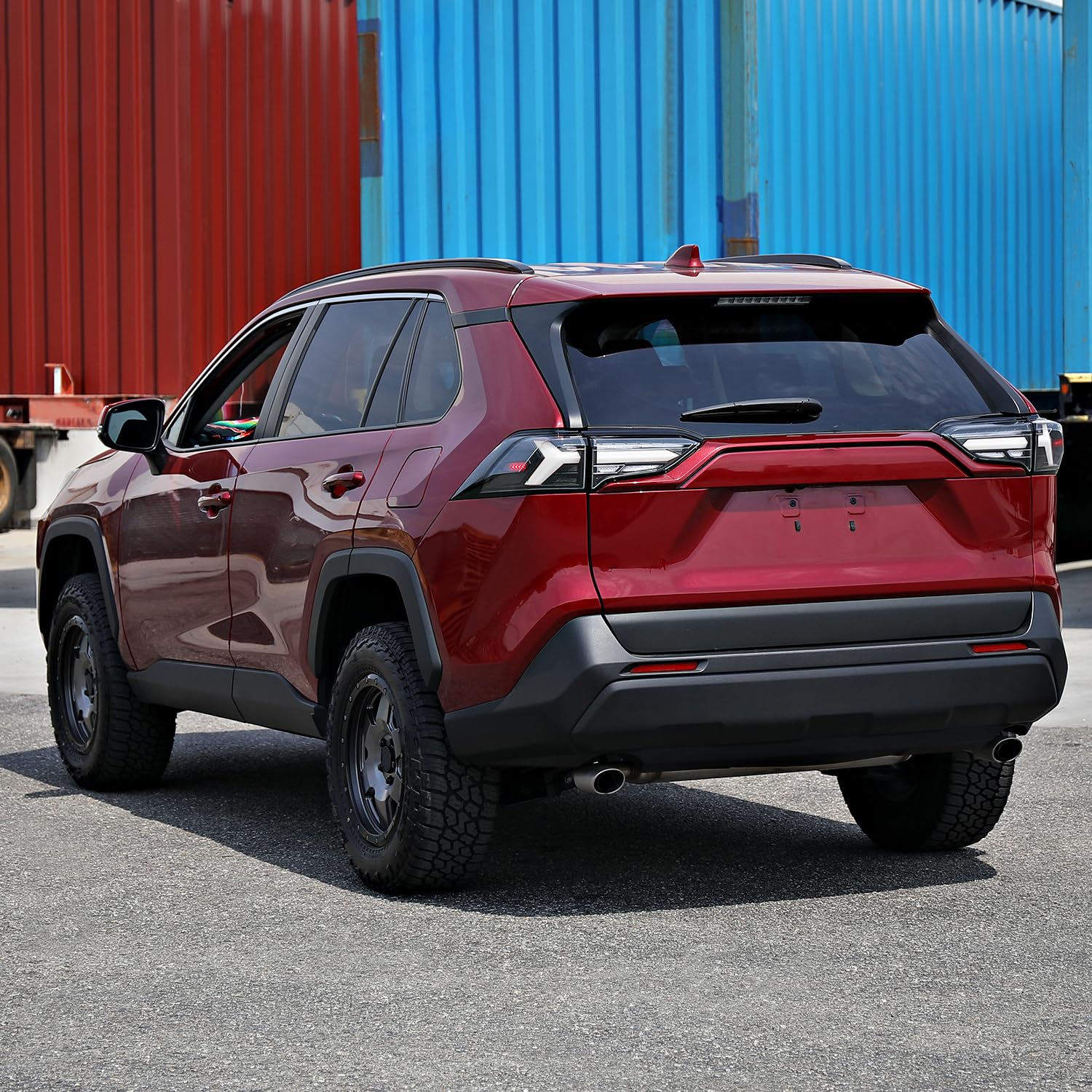 Spec-D Tuning Black LED Sequential Tail Lights for 2019-2023 Toyota RAV4 - Left & Right Pair Assembly - Enhanced Visibility & Style for Night Driving & Custom Car Upgrades