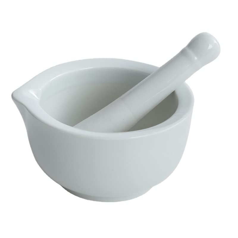 Premium Porcelain Mortar and Pestle Set - Spice Grinder, Garlic Crusher & Herb Mixing Bowl - Durable Kitchen Tool for Restaurants & Home Cooking (Green) | Perfect for Grinding Spices, Crushing Garlic & Mixing Herbs
