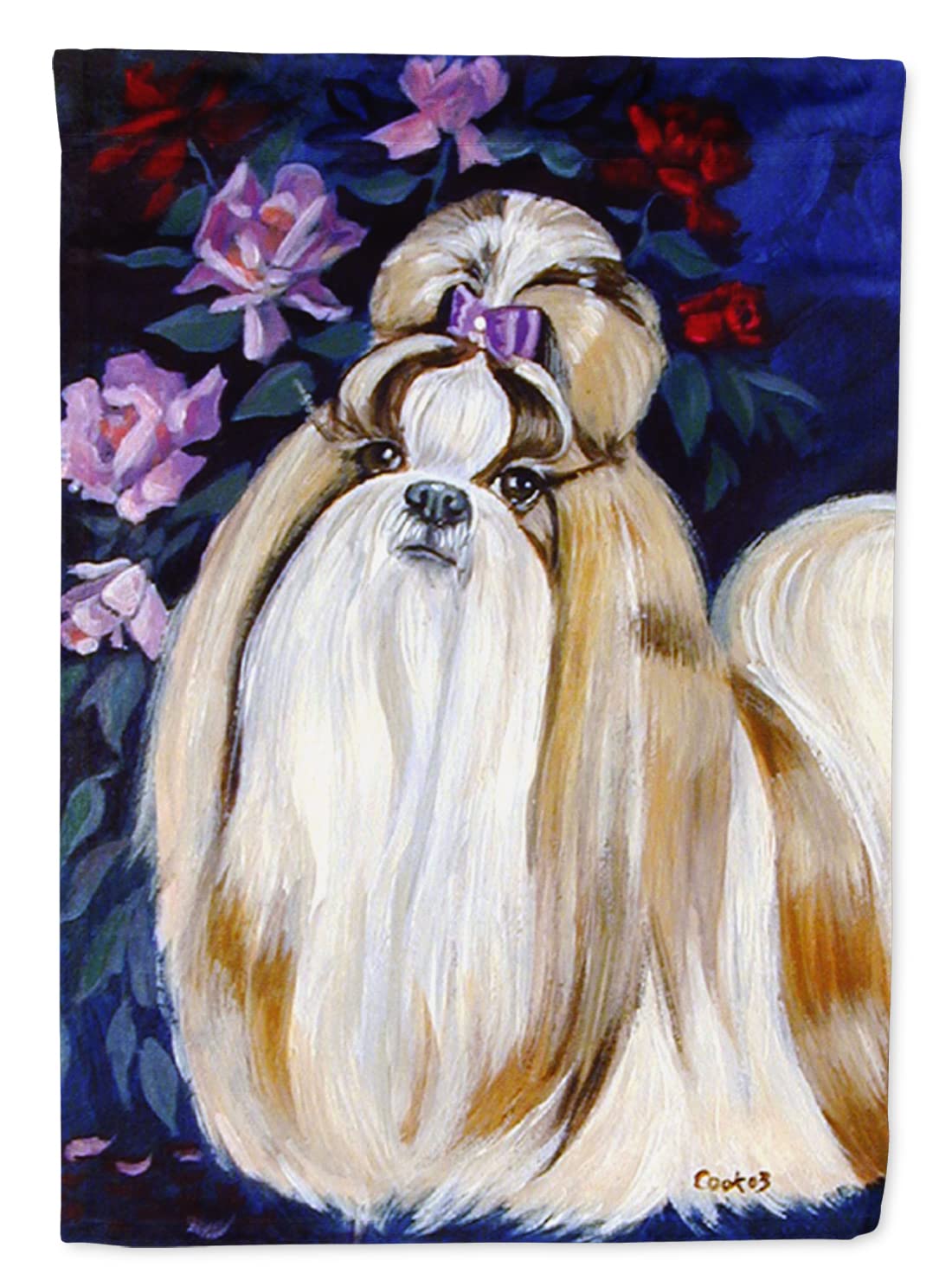 Shih Tzu Garden Flag - Colorful Decorative Yard Banner for Mailbox, Patio & Flower Beds | Weather-Resistant Outdoor Artwork | Perfect for Dog Lovers & Home Decor