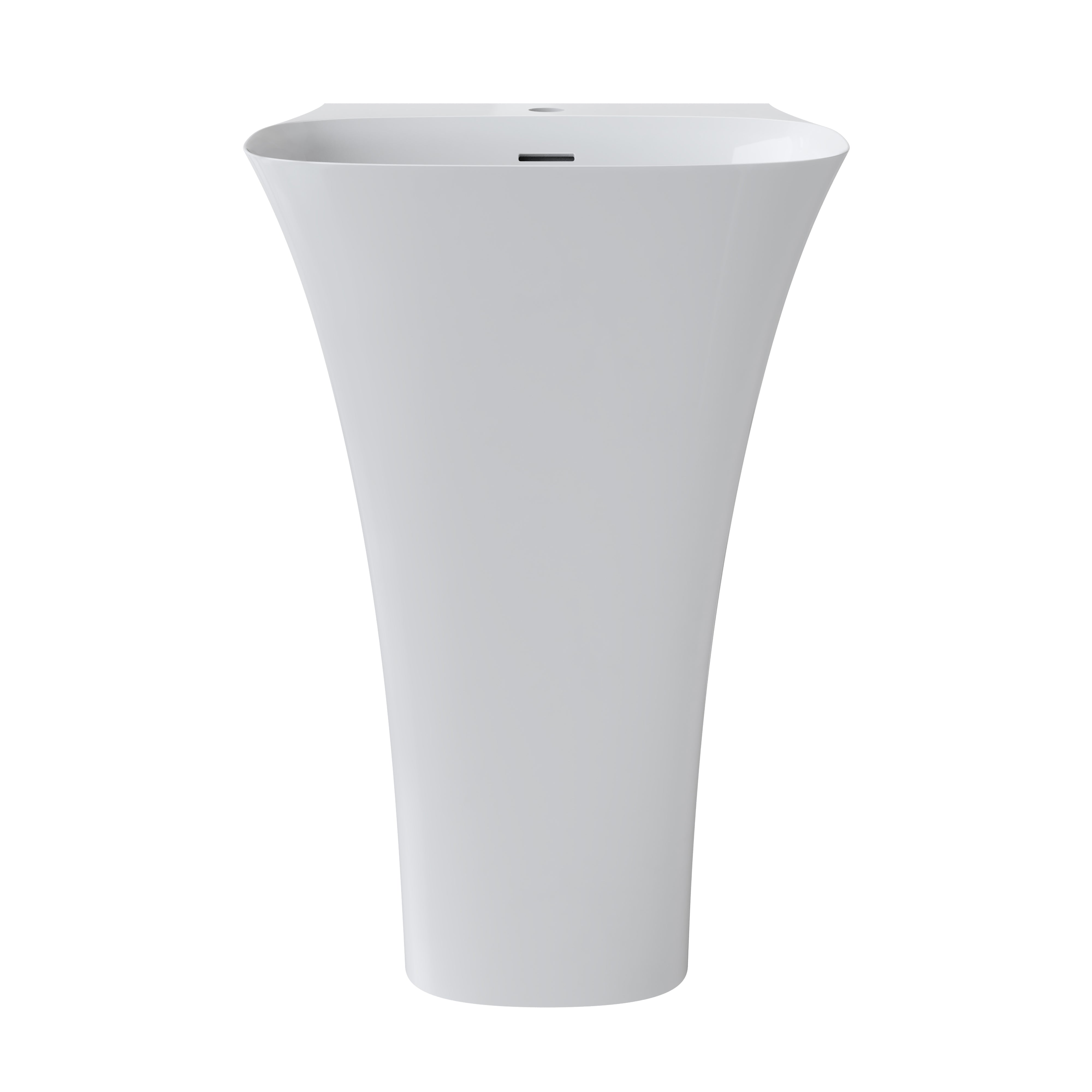 Jasper 20 Totem Sink in Glossy White - Modern Bathroom Vanity Sink for Contemporary Homes & Luxury Bathroom Renovations