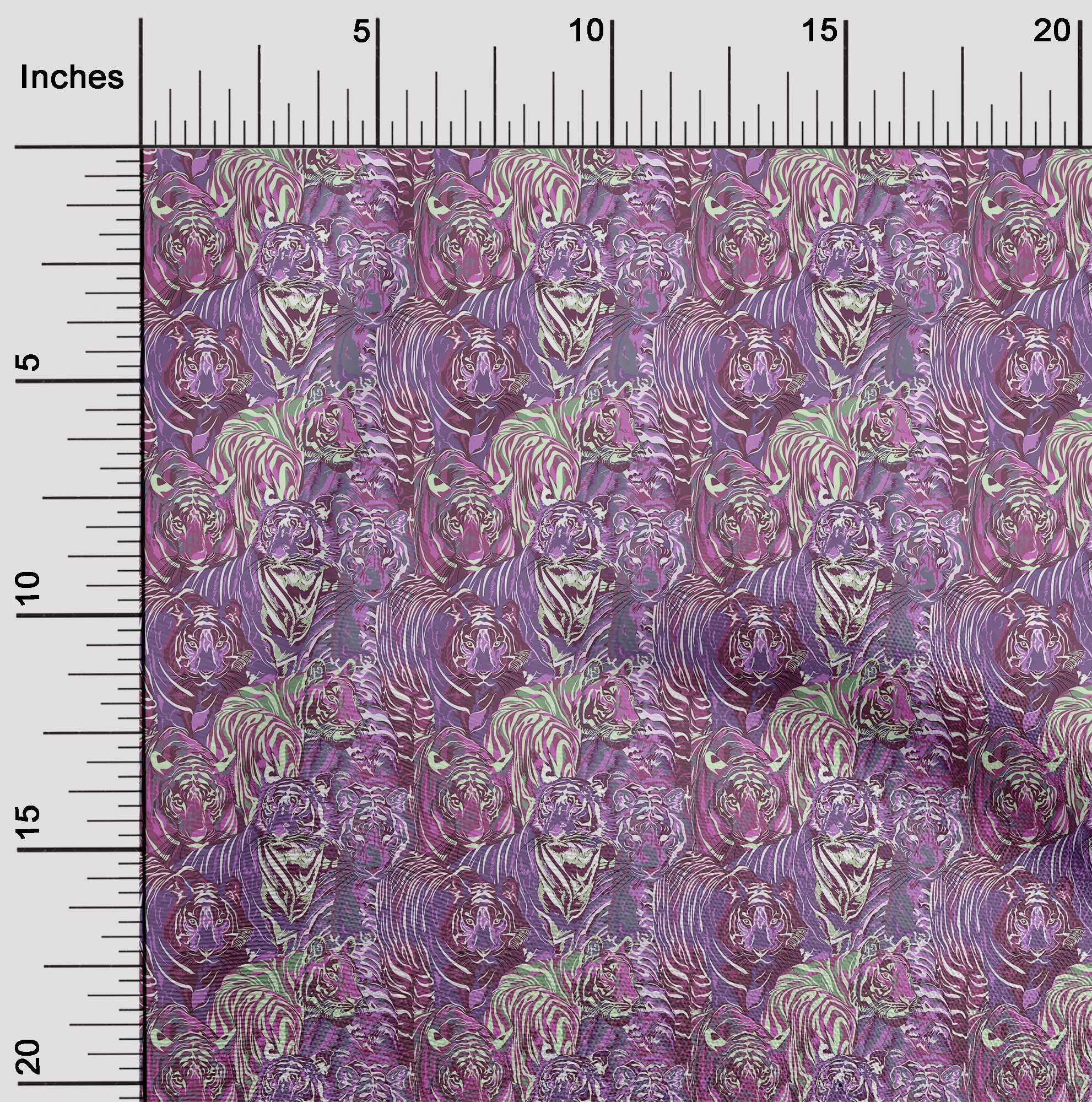 oneOone Rayon Purple Animal Print Fabric by The Yard - 56 Inch Wide DIY Sewing Material for Clothing, Crafts & Home Decor | Perfect for Dresses, Quilts & Upholstery