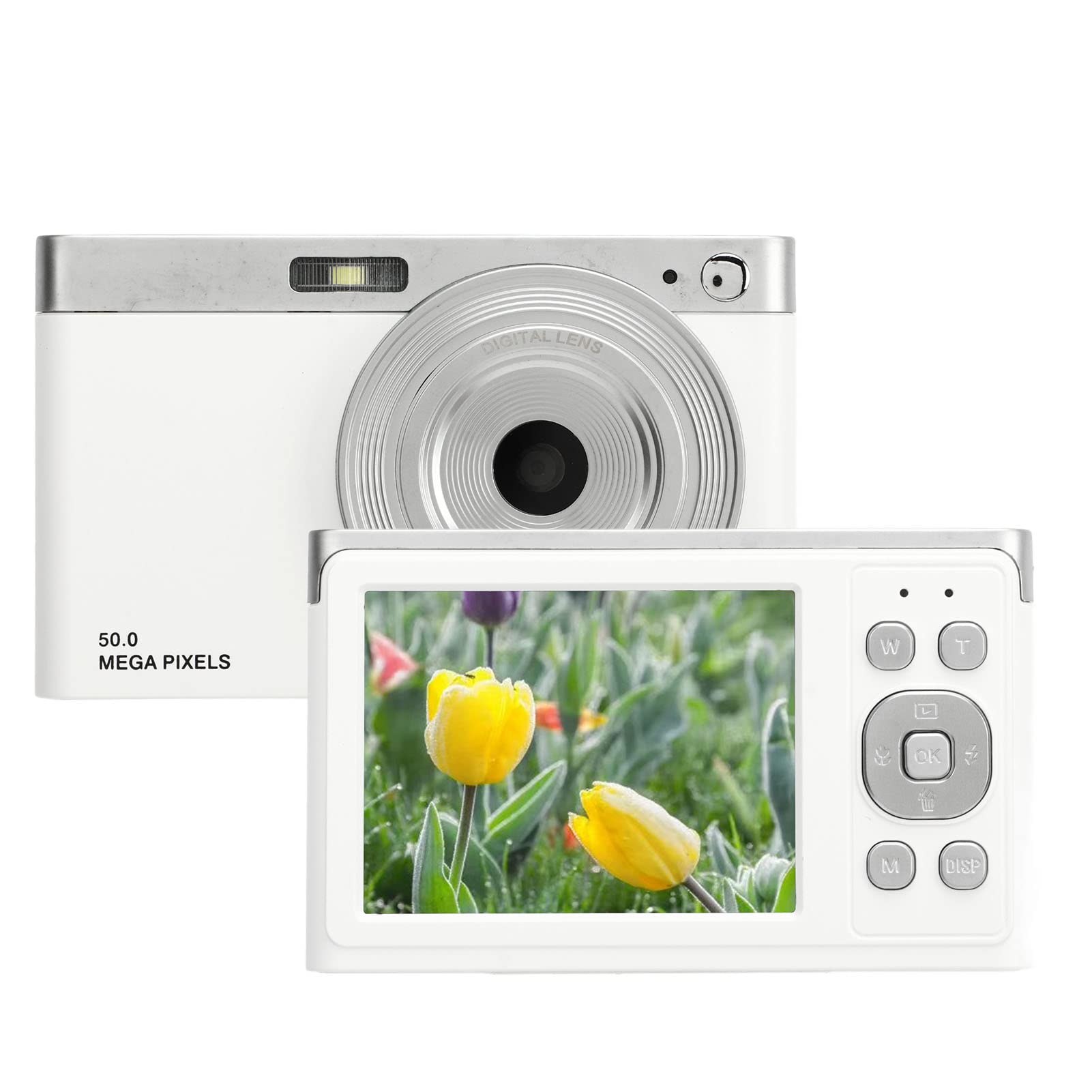 4K Digital Camera with 50MP & 1080P HD - 16x Zoom Anti-Shake Vlogging Camera | Compact & Portable Travel Camera for YouTube, Blogging & Outdoor Photography