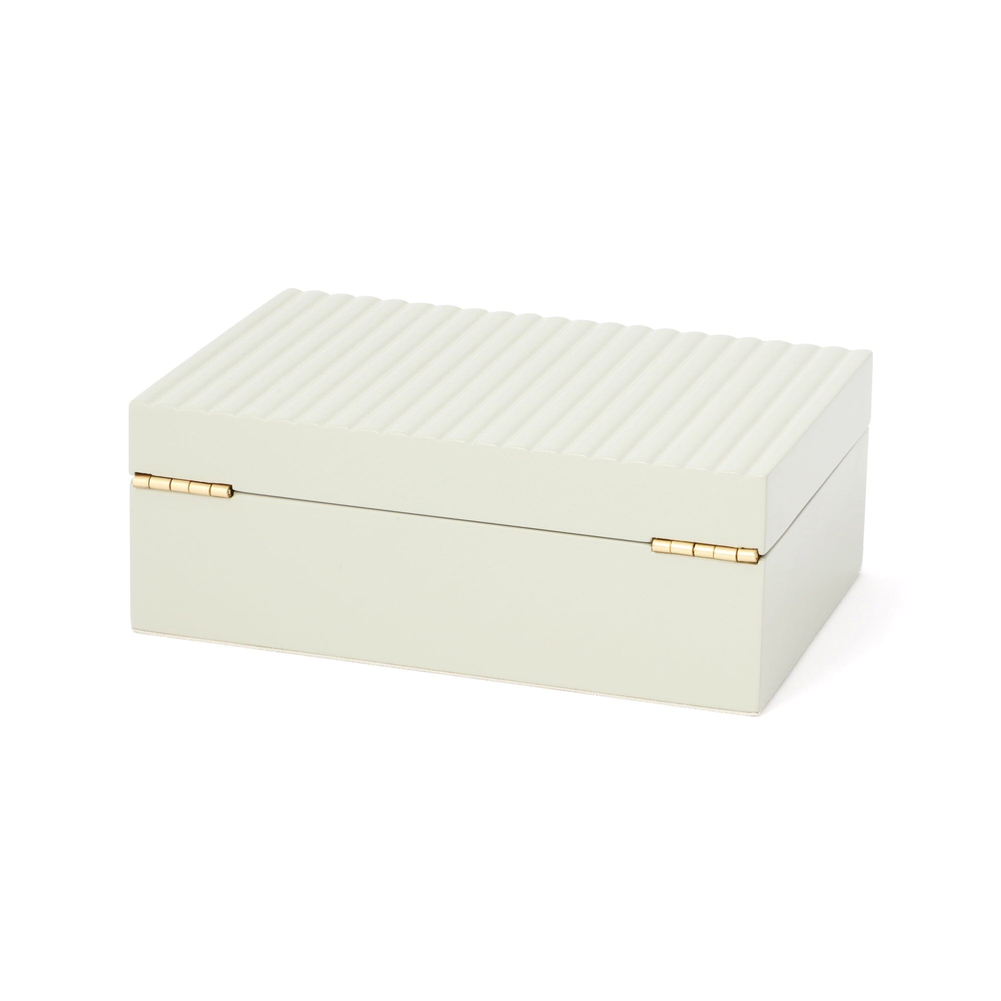 Elegant Grey Lacquer Stripe Jewelry Box - Small Size for Rings, Earrings & Necklaces - Perfect for Travel, Home Decor & Gift Giving