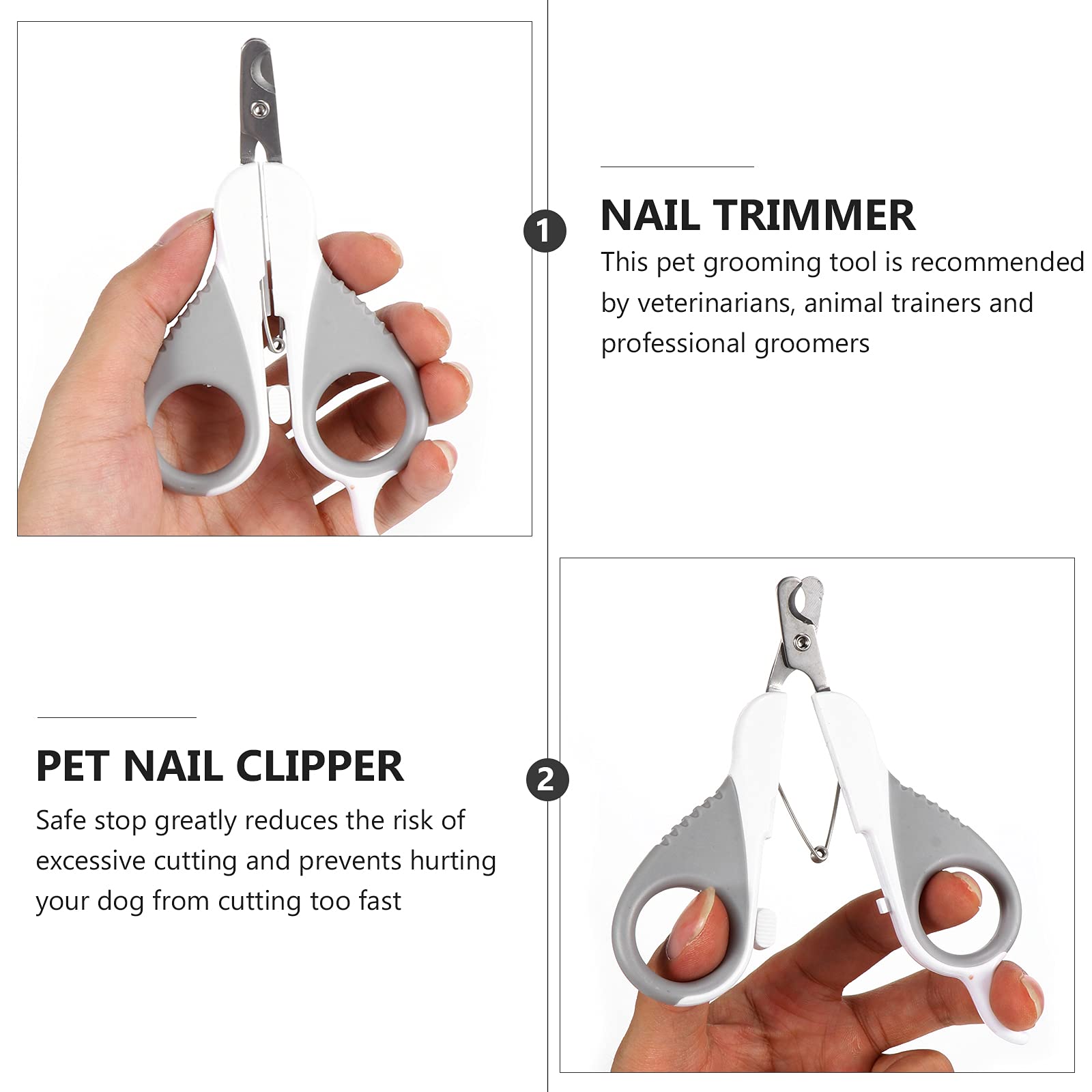 ULTECHNOVO Professional Dog Nail Clippers - Stainless Steel Pet Nail Trimmer for Large Dogs & Cats - Safe Grooming Tool with Nail File - Perfect for Home Pet Care & Professional Grooming Use