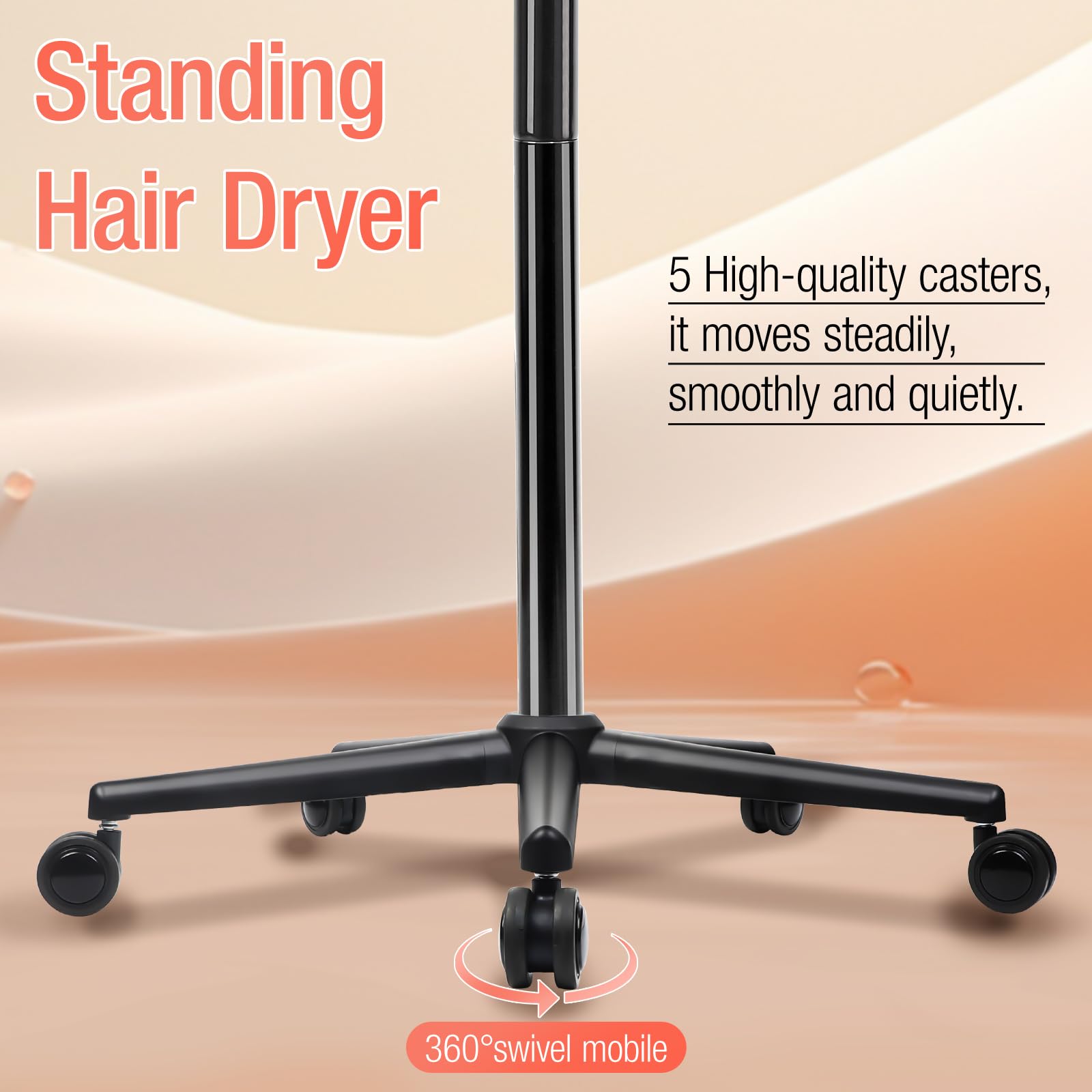 Professional Hooded Hair Dryer with Timer & Touch Controls - 3 Adjustable Heat Settings for Salon & Home Use - Perfect for Hair Styling, Drying & Setting at Salons, Spas & Home Hair Care
