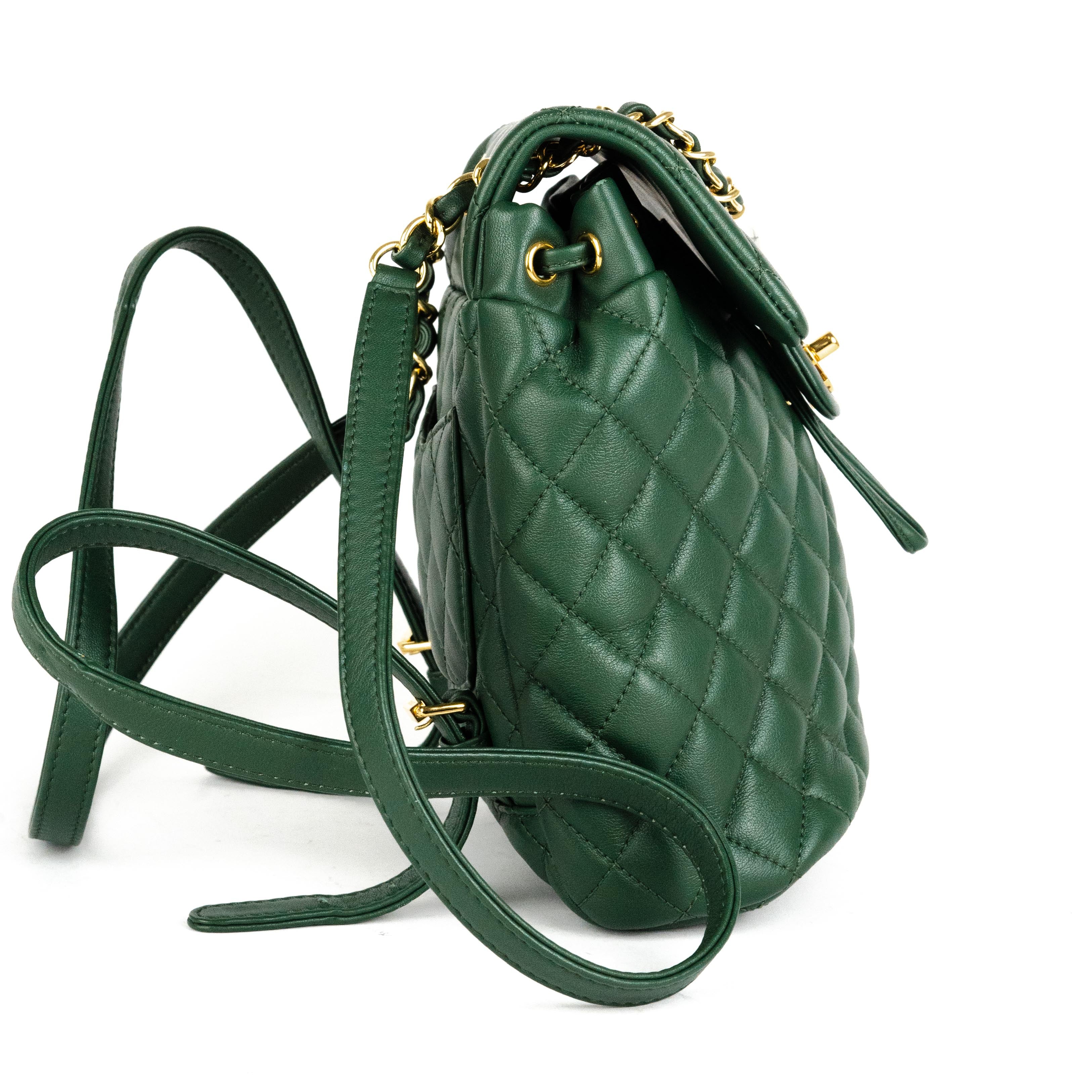 Chanel Metalasse Backpack Green 26 Series - Luxury Designer Backpack for Women, Fashionable & Durable - Perfect for Travel, Work & Everyday Use